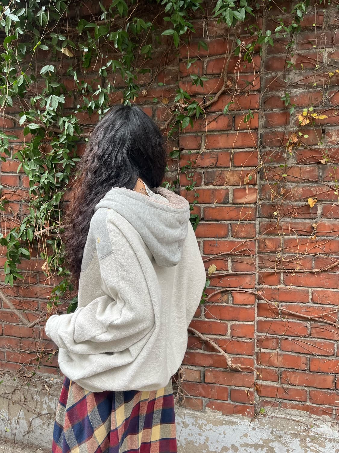 가오리핏 그레이 후드 아우터 상품이미지7