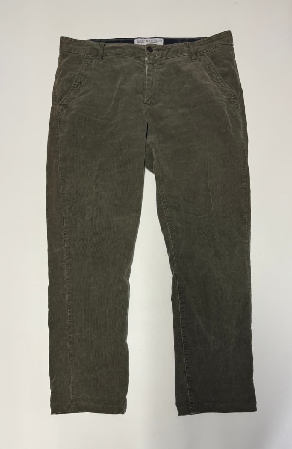 남성 빠니깔레 클래식 코듀로이 팬츠 카키 37인치 상품이미지1