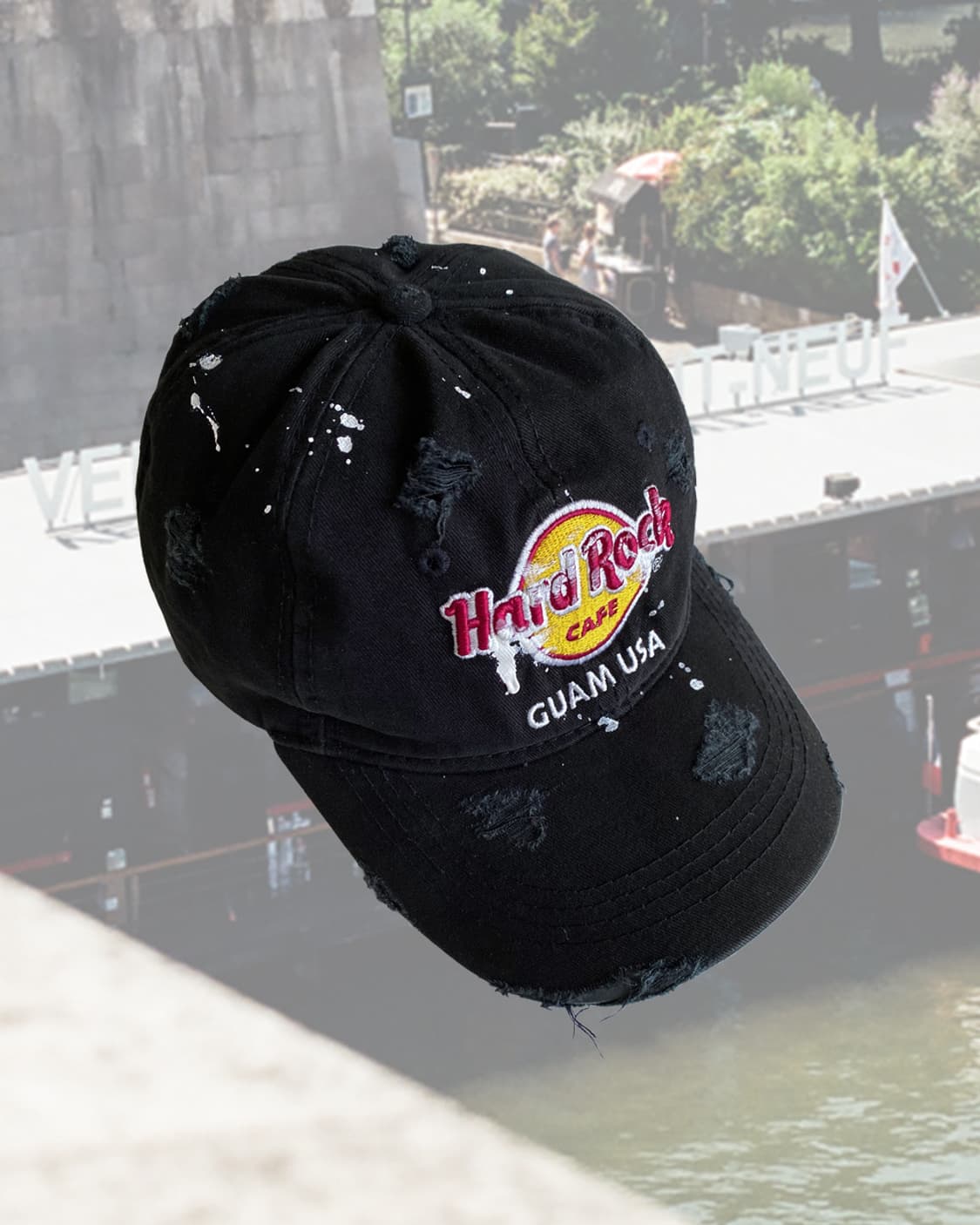 하드락카페 디스트로이드 페인팅 빈티지 볼캡 모자 상품이미지2