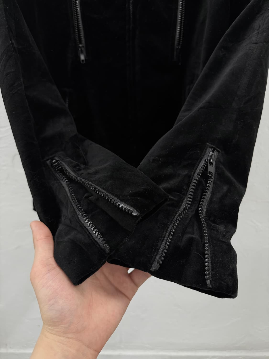 semantic design 벨루어 지퍼 자켓 상품이미지4