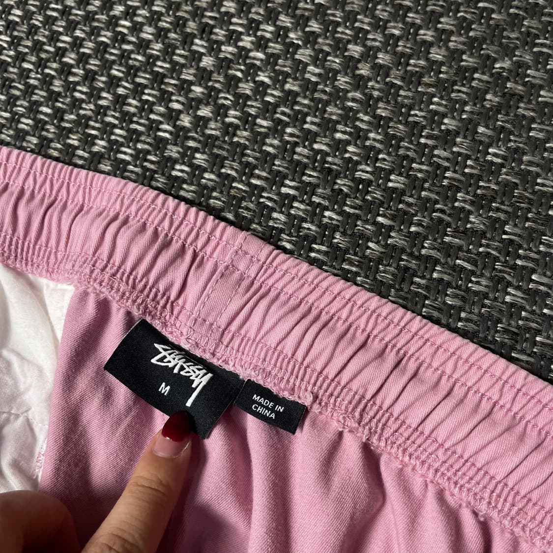 (밴딩) 스투시 딸기우유 코튼 팬츠 M 상품이미지3