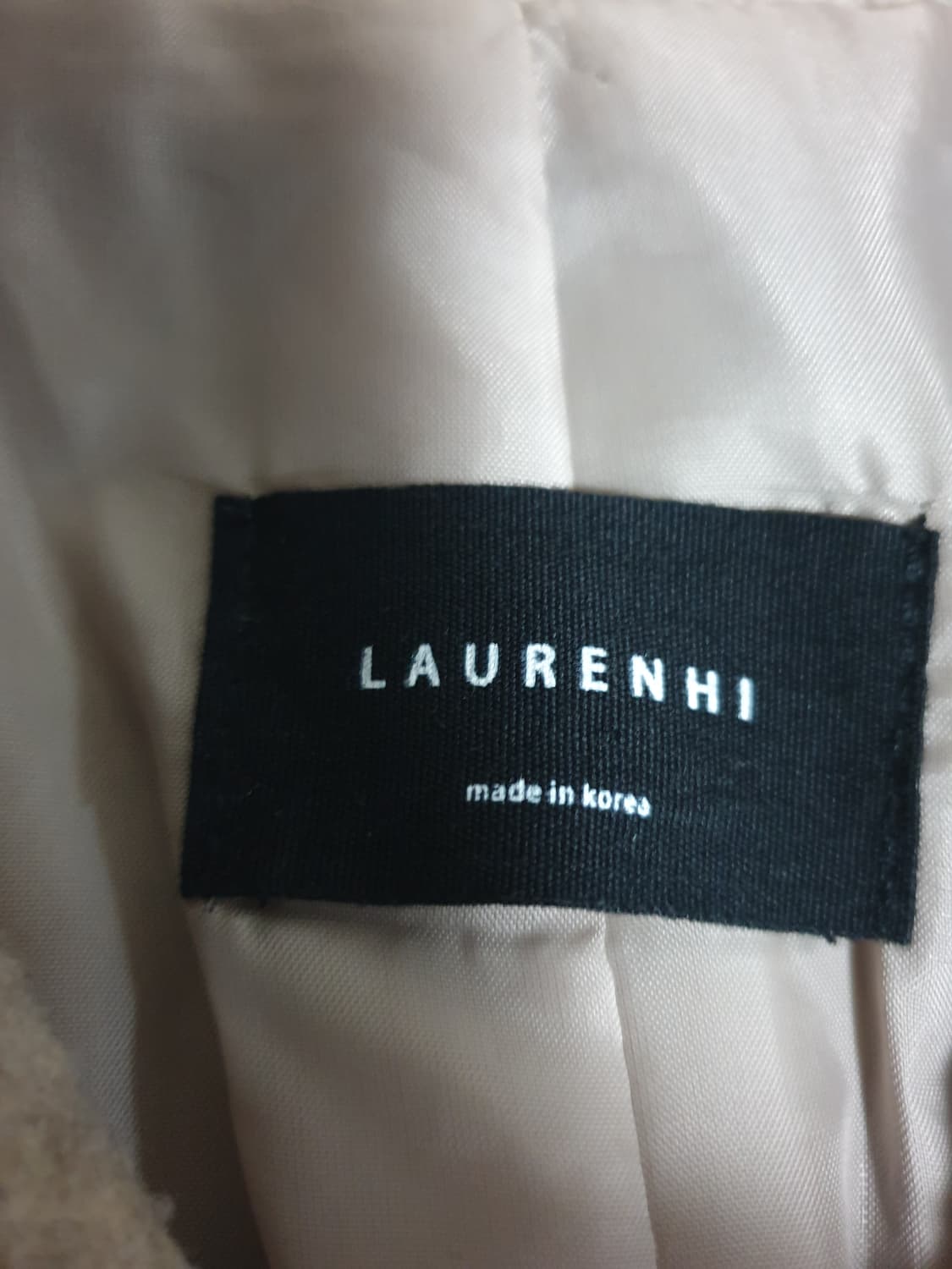 로렌하이 울100% 핸드메이드 벤티드 울 롱코트 크림 (S) 상품이미지3