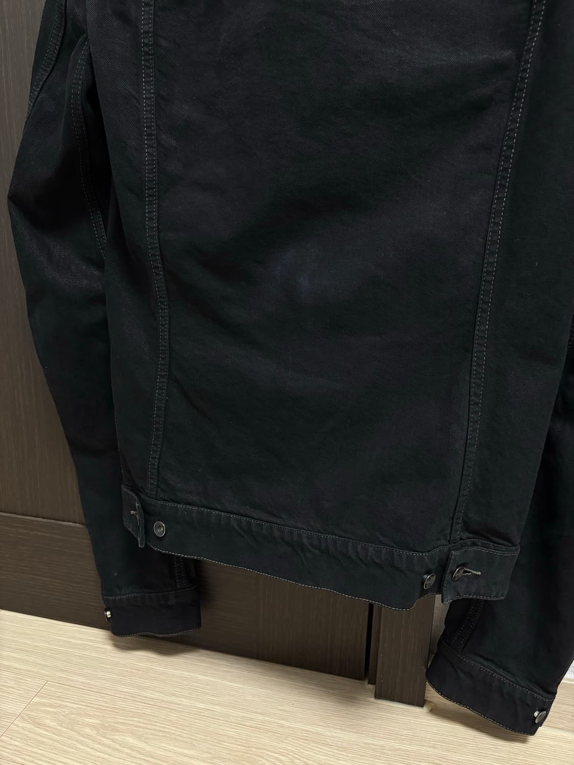 릭오웬스 슬레이브 데님자켓 블랙 xs 상품이미지4