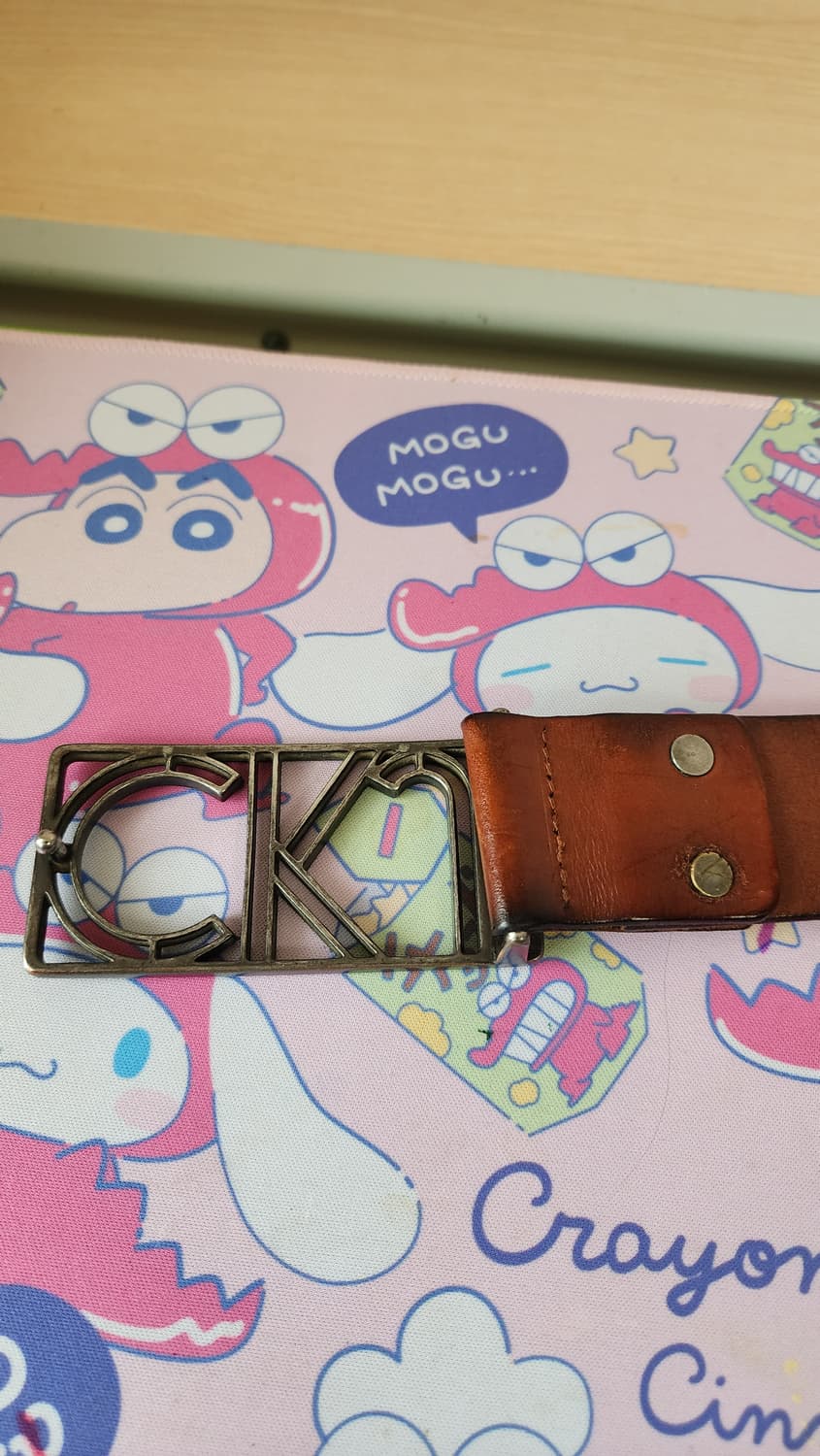 캘빈클라인 CK 빈티지 황동 버클 통가죽 벨트 상품이미지5