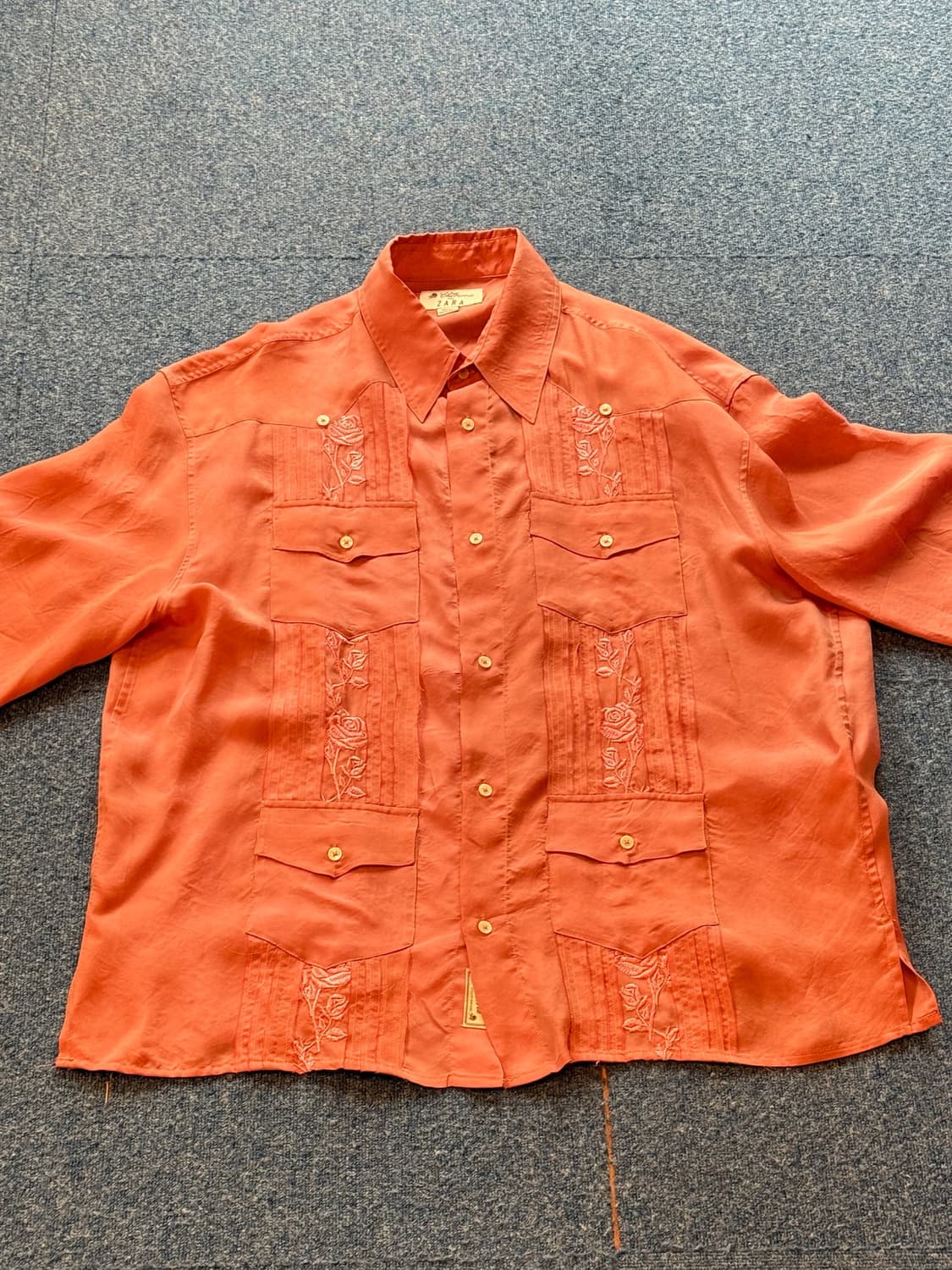 Willy Chavarria x Zara  큐브로 자수 셔츠 XL 상품이미지6