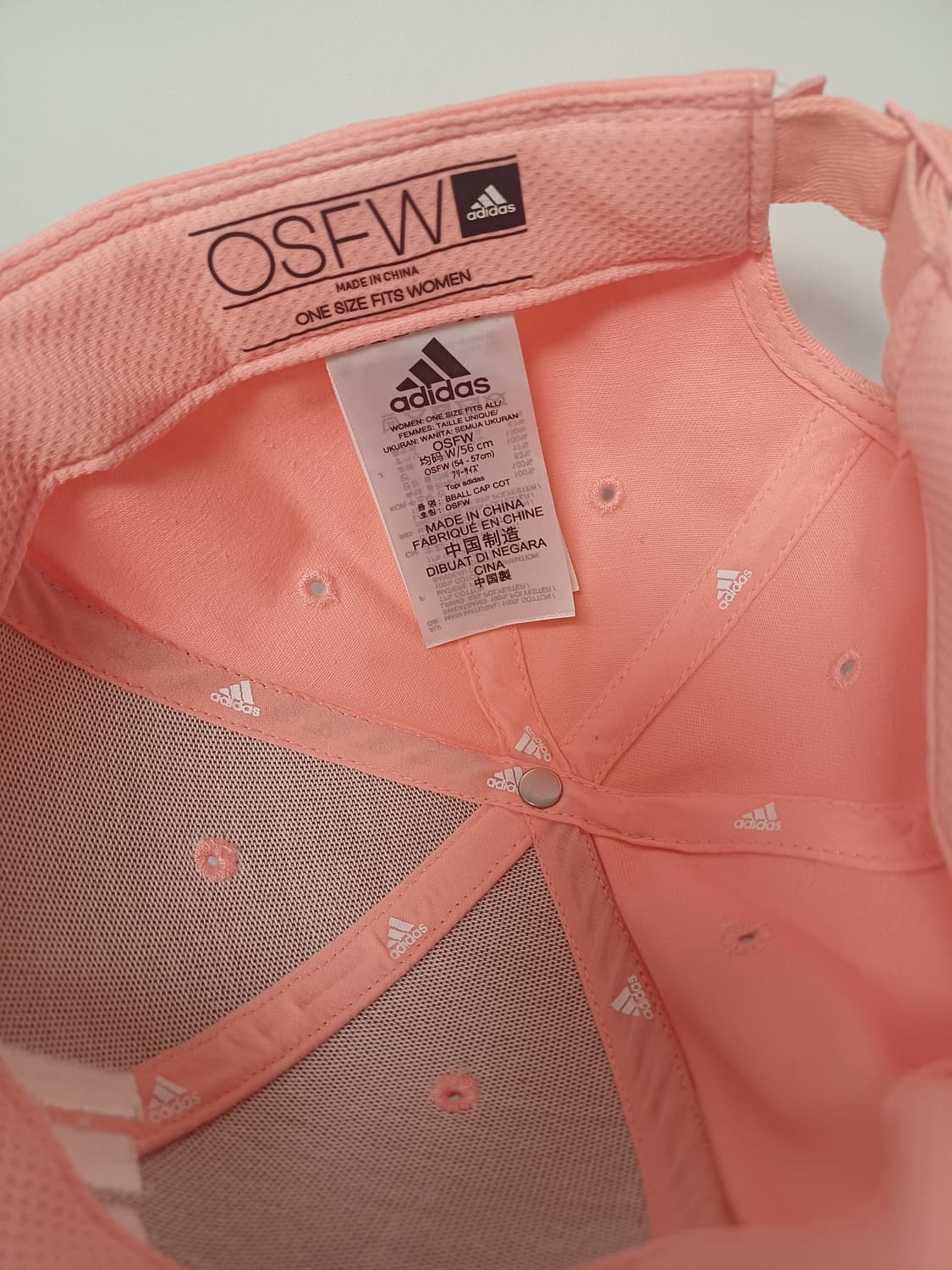 [택없는 새상품]아디다스 여성용 베이스볼 코튼 캡 (OSFW/핑크) 상품이미지4