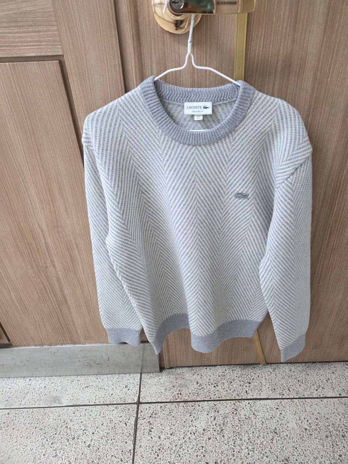 라코스테 헤링본 패턴 니트 스웨터 100 상품이미지1