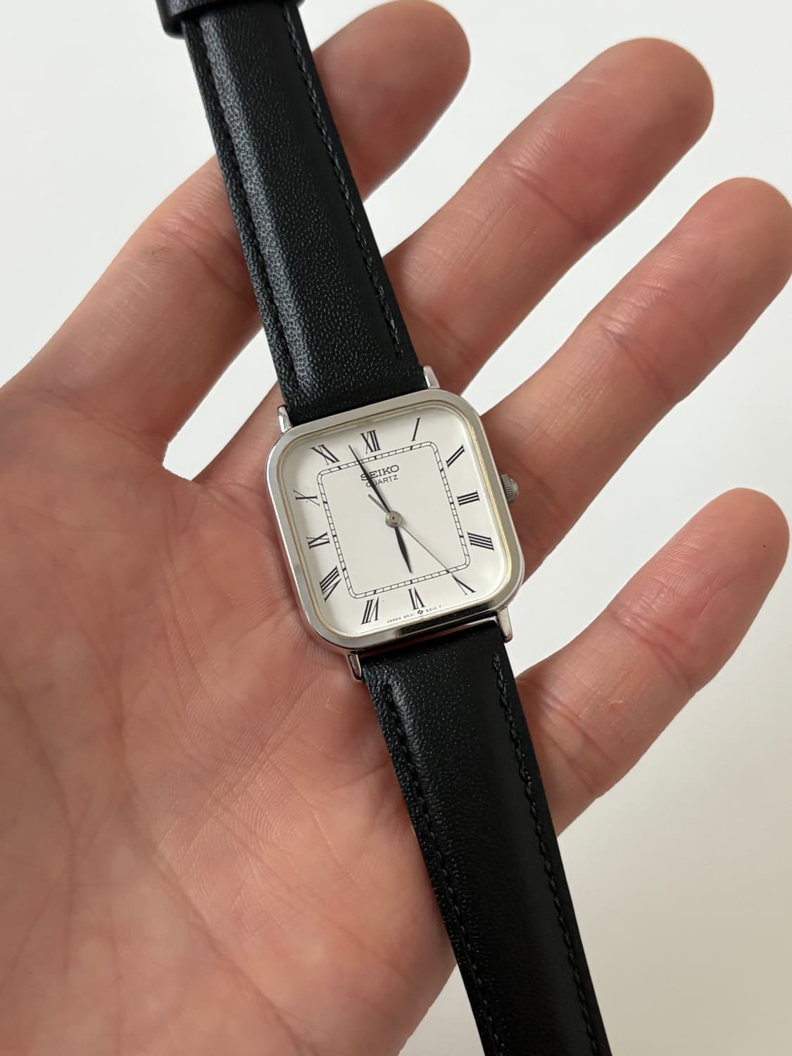 1980s Roman Index Silver Tank Quartz 상품이미지2