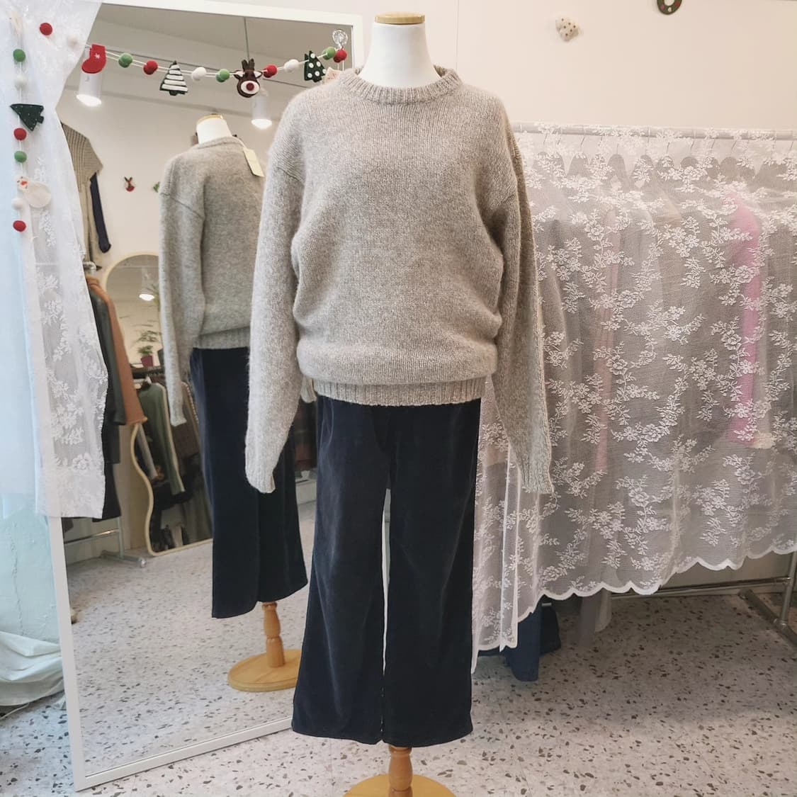 Seahole 뉴울 오트밀 스웨터 L 상품이미지3