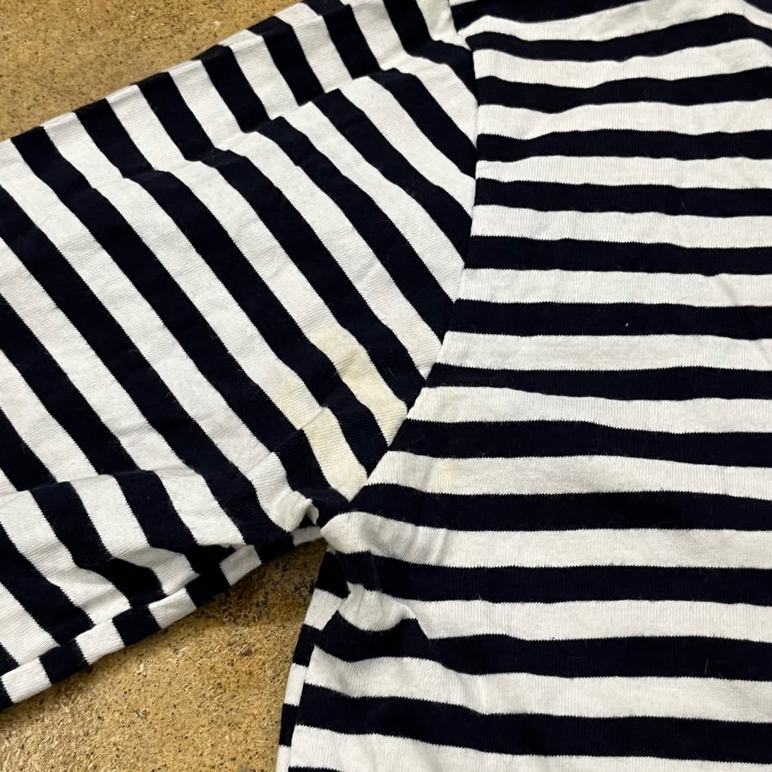 꼼데가르송 블랙 화이트 단가라 스트라이프 롱슬리브 상품이미지7