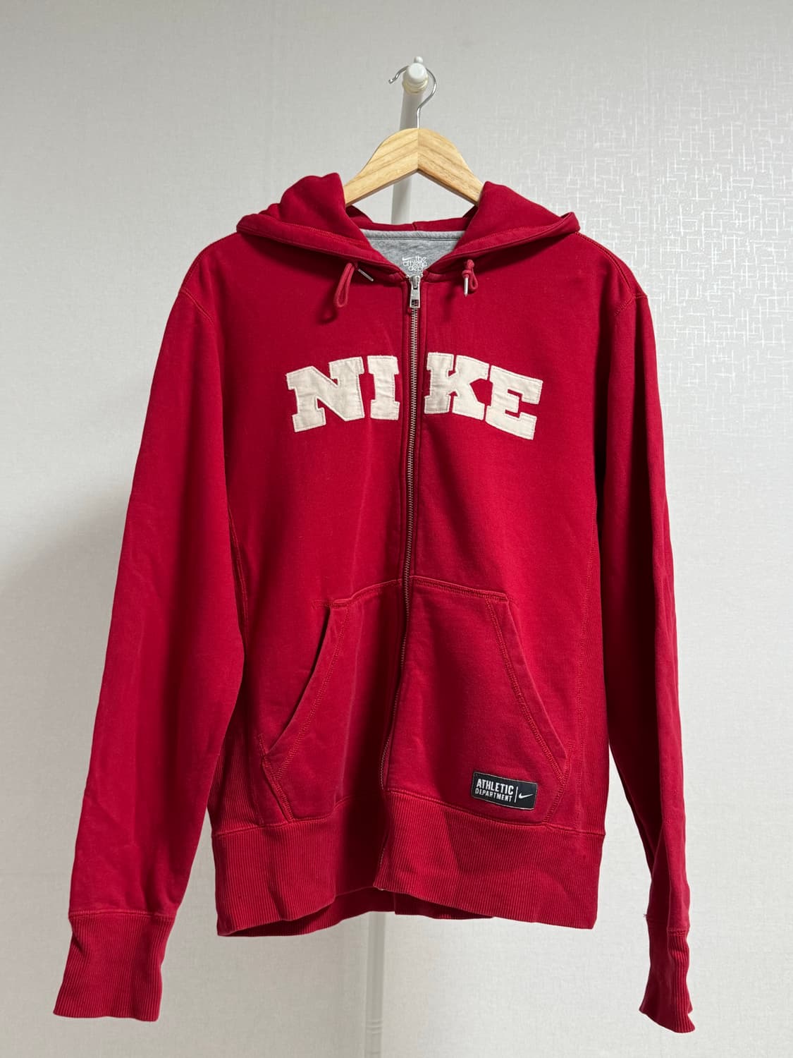 나이키 로고 버건디 후드집업 L 상품이미지1