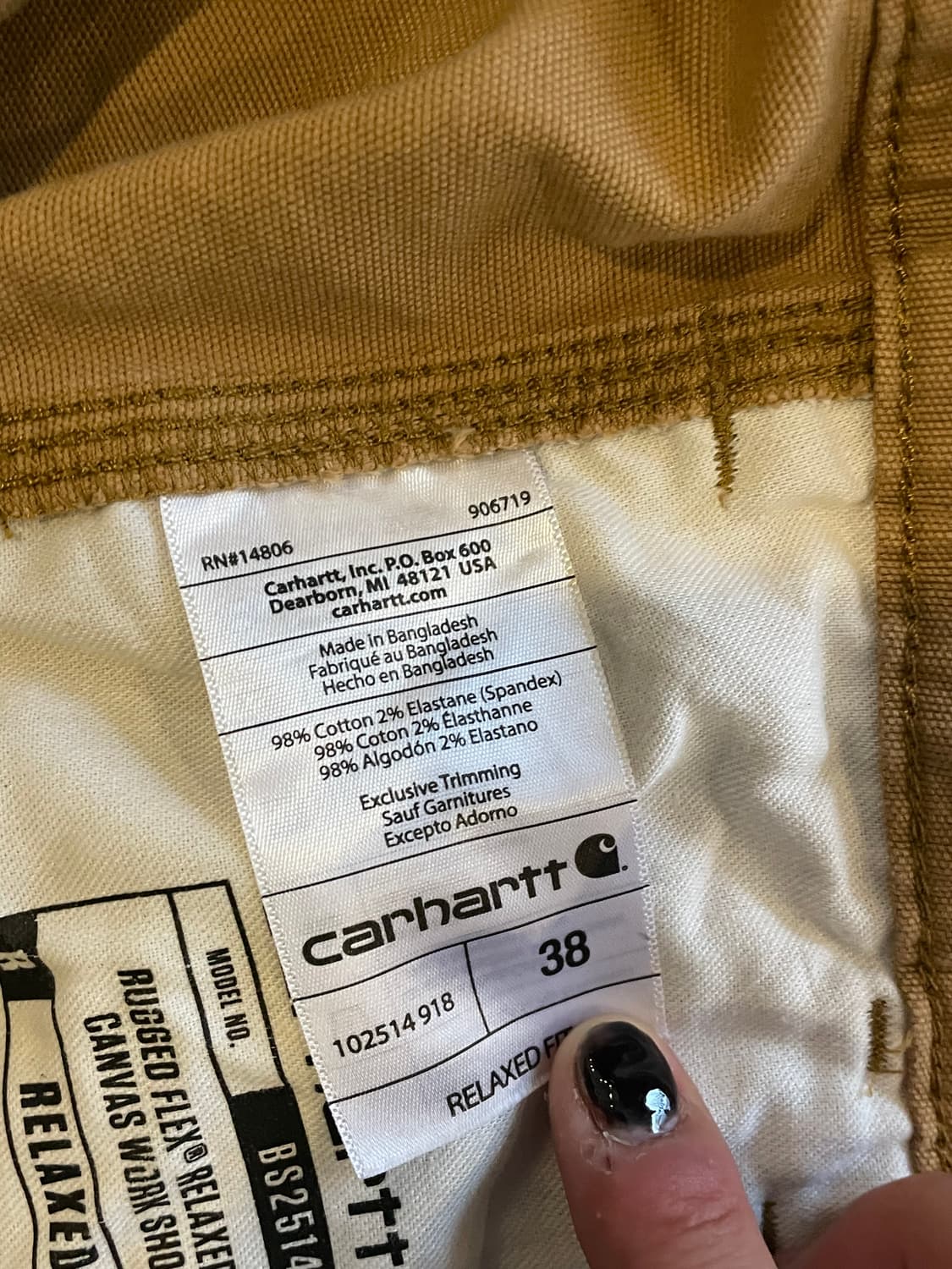 칼하트 베이지 반바지 상품이미지2