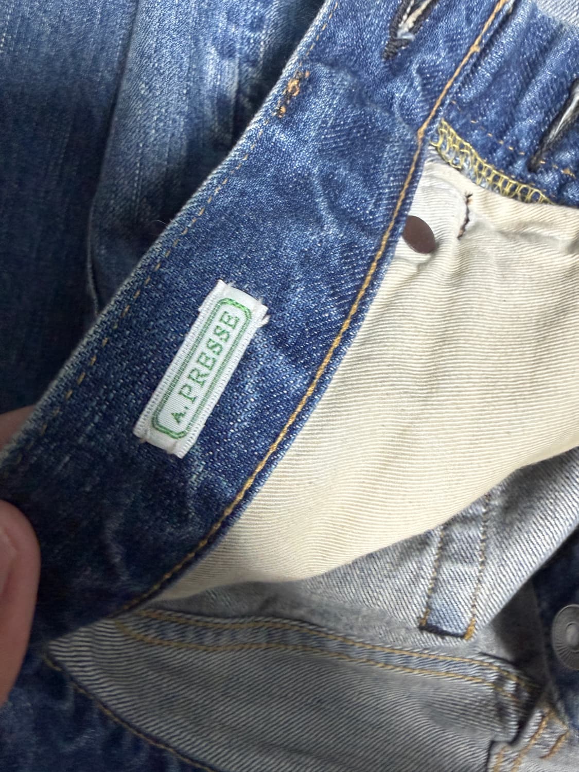 아프레쎄 와이드 워시드 E 데님 상품이미지5