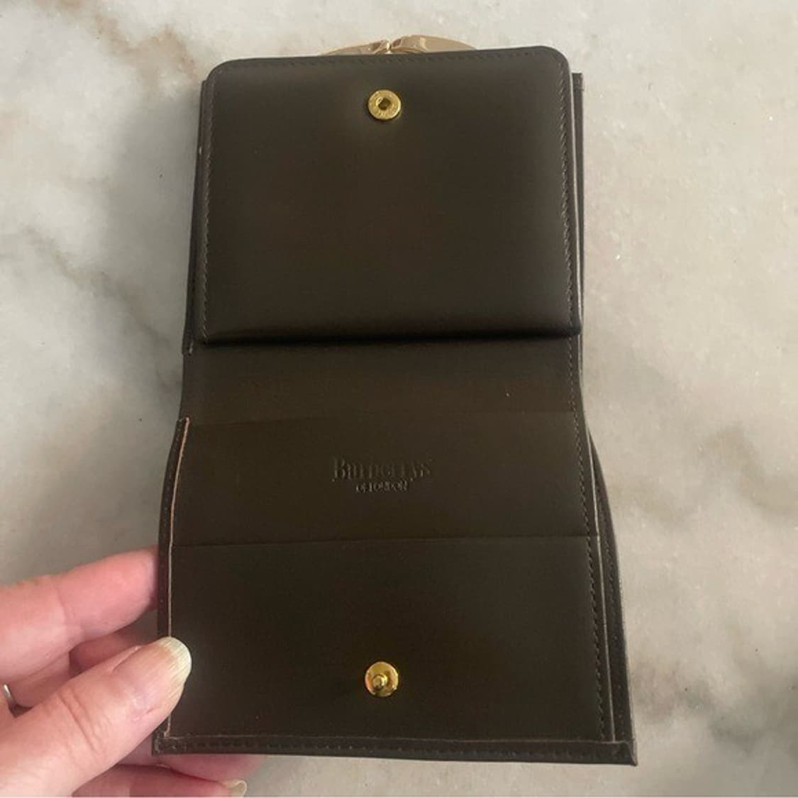 90s 버버리 노바체크 빈티지 반지갑 베이지 상품이미지2