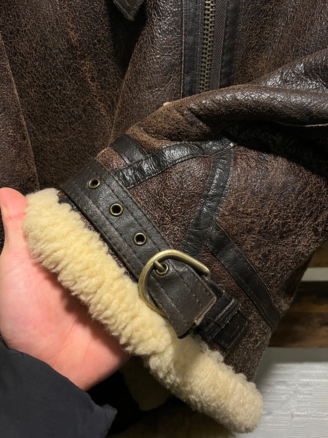 [M]90's TYPE B-3 리얼레더 무스탕 자켓 상품이미지6