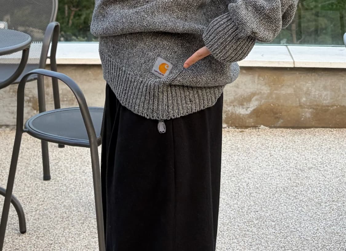 칼하트 그레이 아방핏 니트(m) 상품이미지7