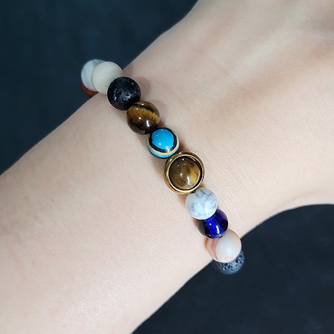 Perihel 라주라이트 바솔트 8mm 남자 비즈 우주 원석 팔찌 상품이미지7