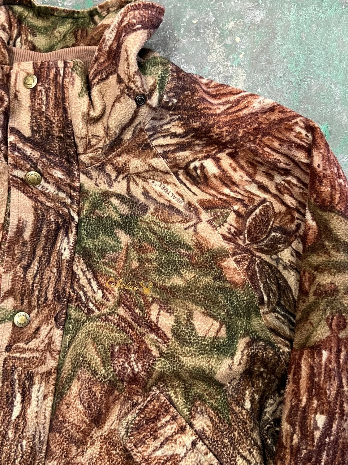 90's [L] 카벨라스 리얼트리 카모 자켓 USA 플리스 아웃도어 상품이미지5