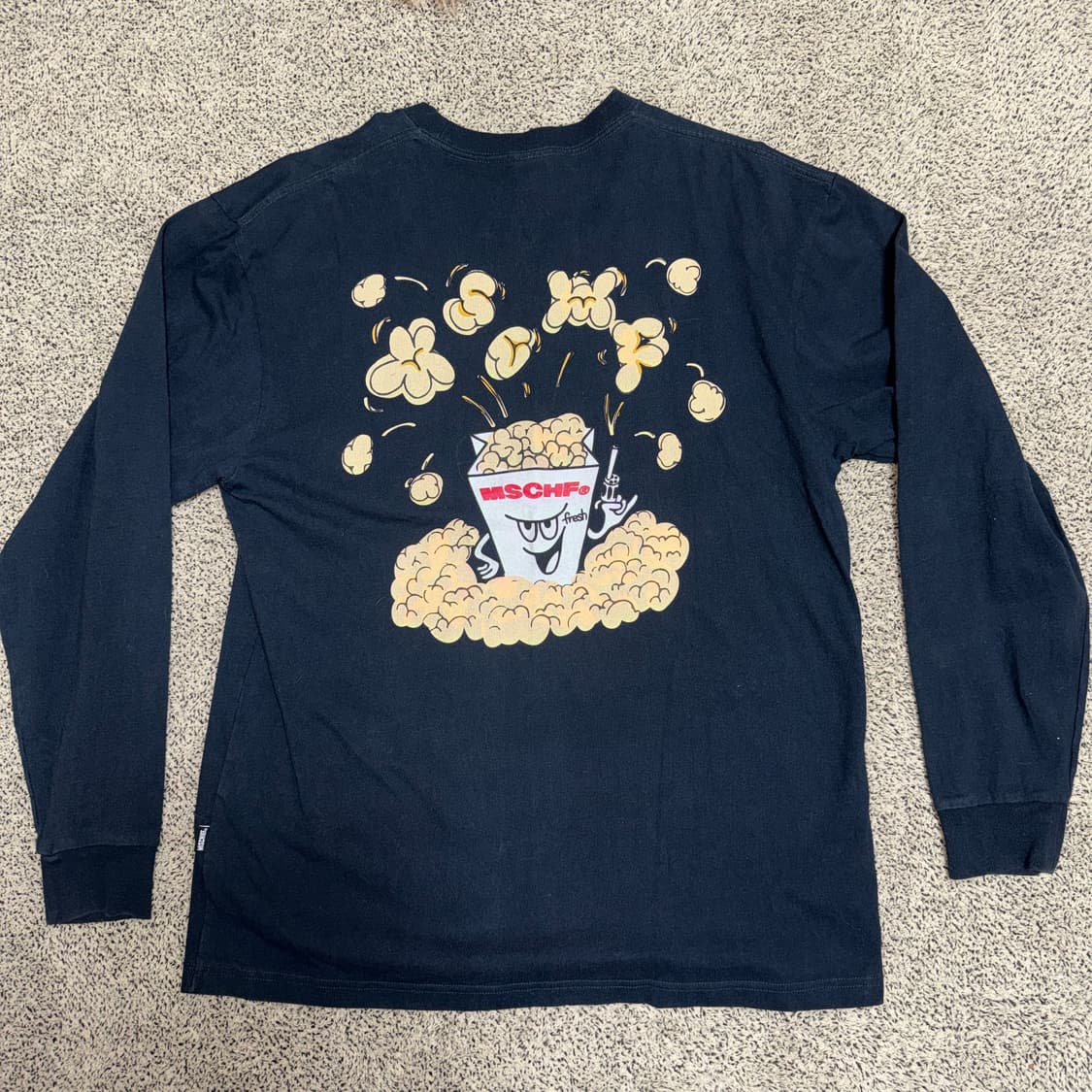 미스치프 팝콘 롱슬리브 네이비 상품이미지1