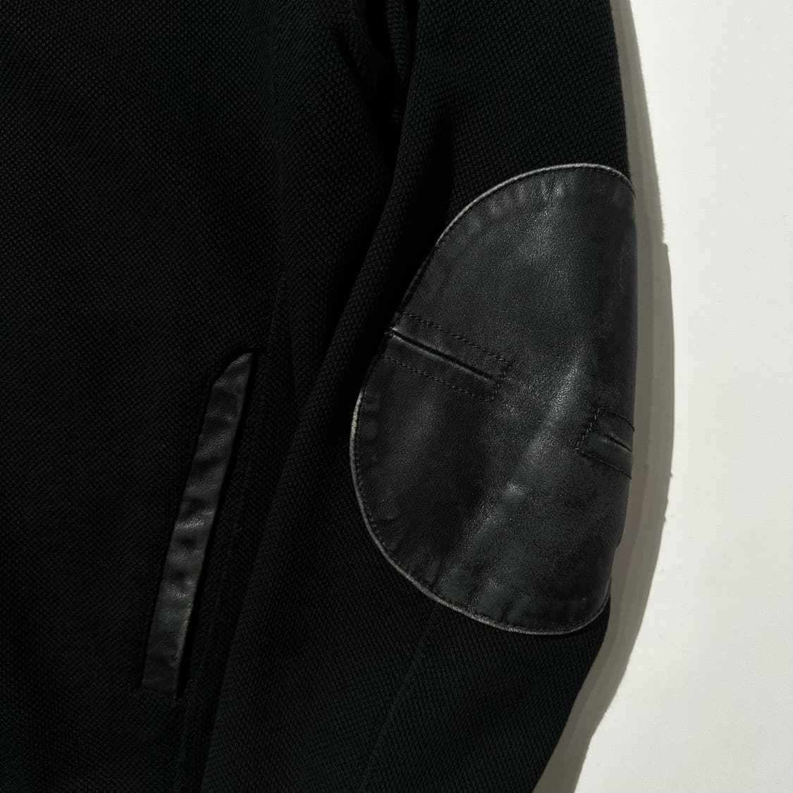 폴로 랄프로렌 빅포니 레더 트림 엘보패치 집업 니트 가디건 상품이미지6