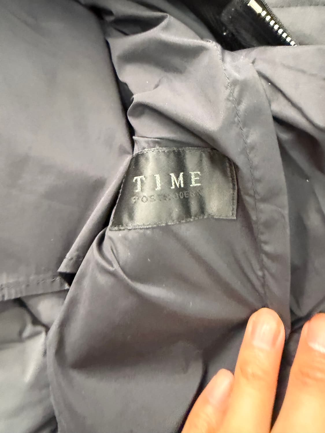 정품) 타임옴므 한섬 블랙 퀼팅 봄버 자켓 100 상품이미지7
