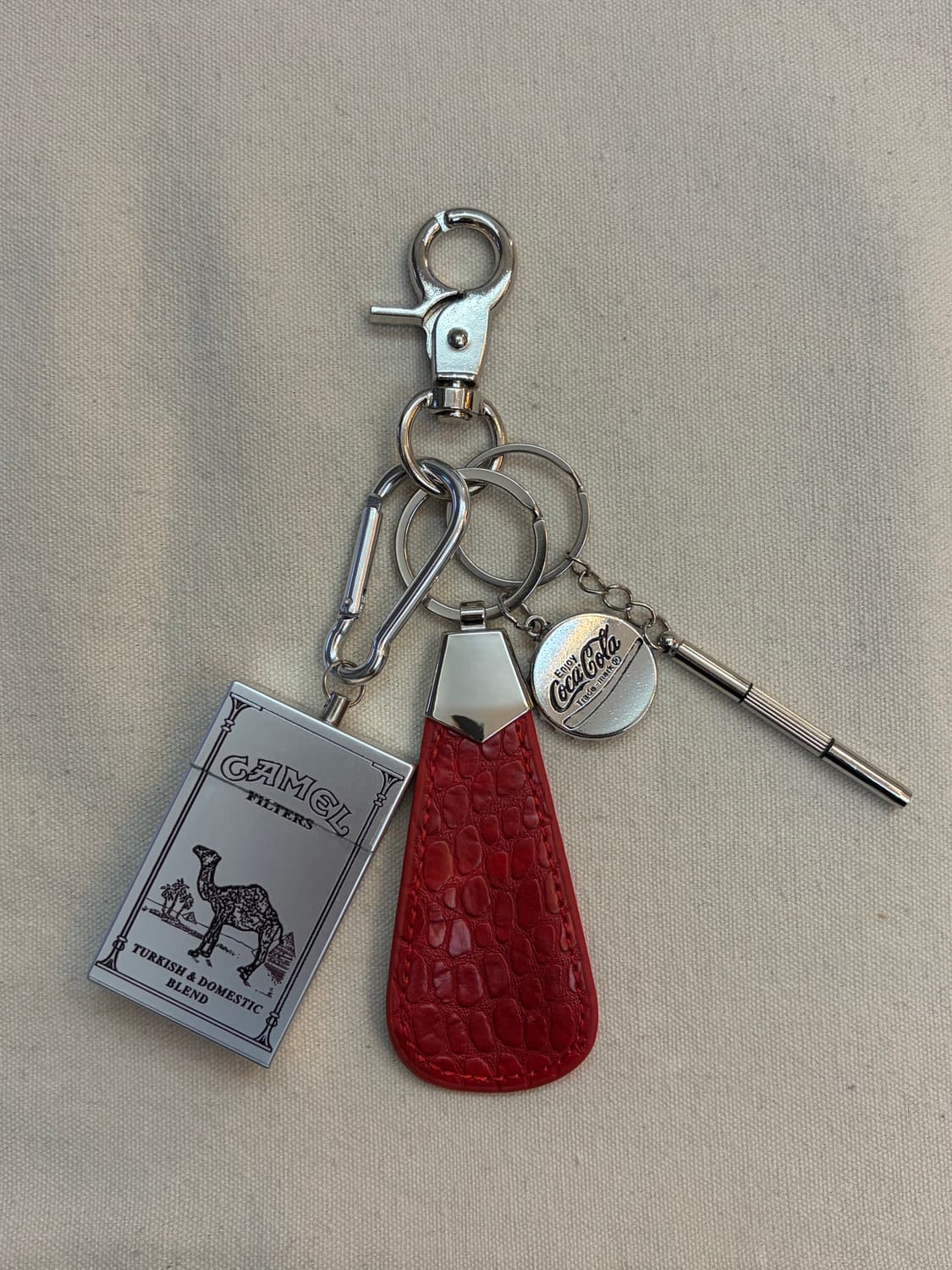 빈티지 레더 멀티 참 키링 상품이미지2