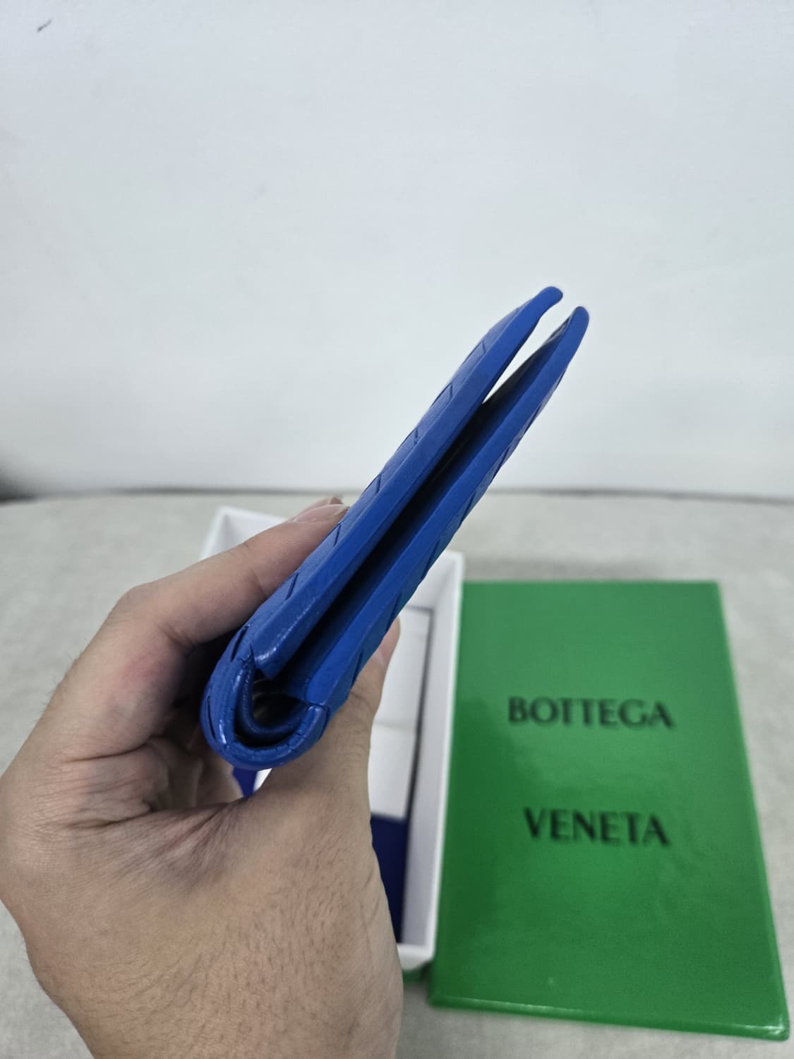 [보증서 A급]보테가베네타 블루 반지갑 상품이미지4
