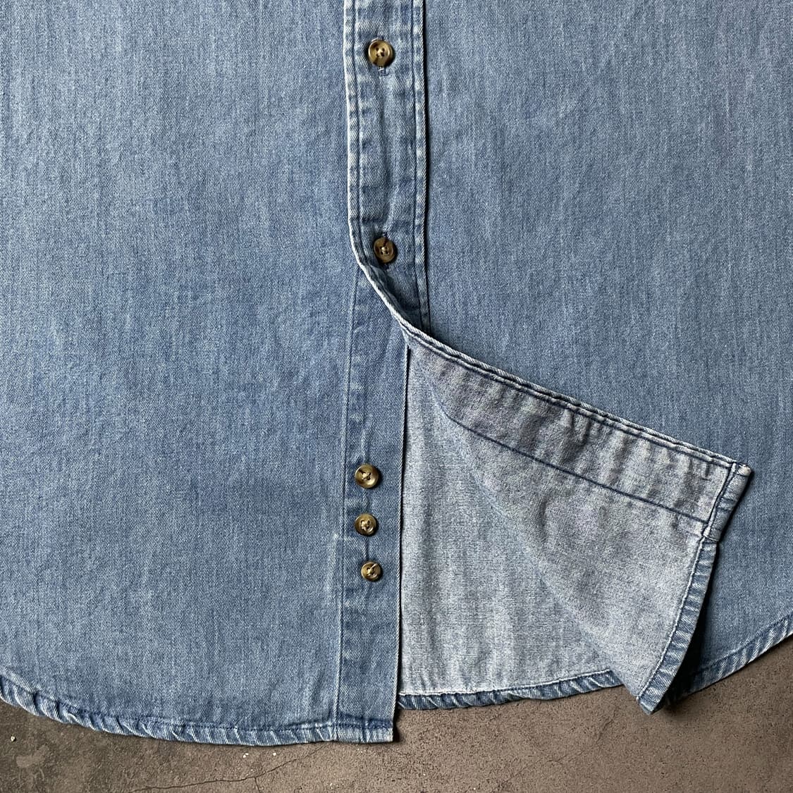 CLUB ROOM 클럽 룸 빈티지 다운버튼 코튼 데님 셔츠 A00708 상품이미지4