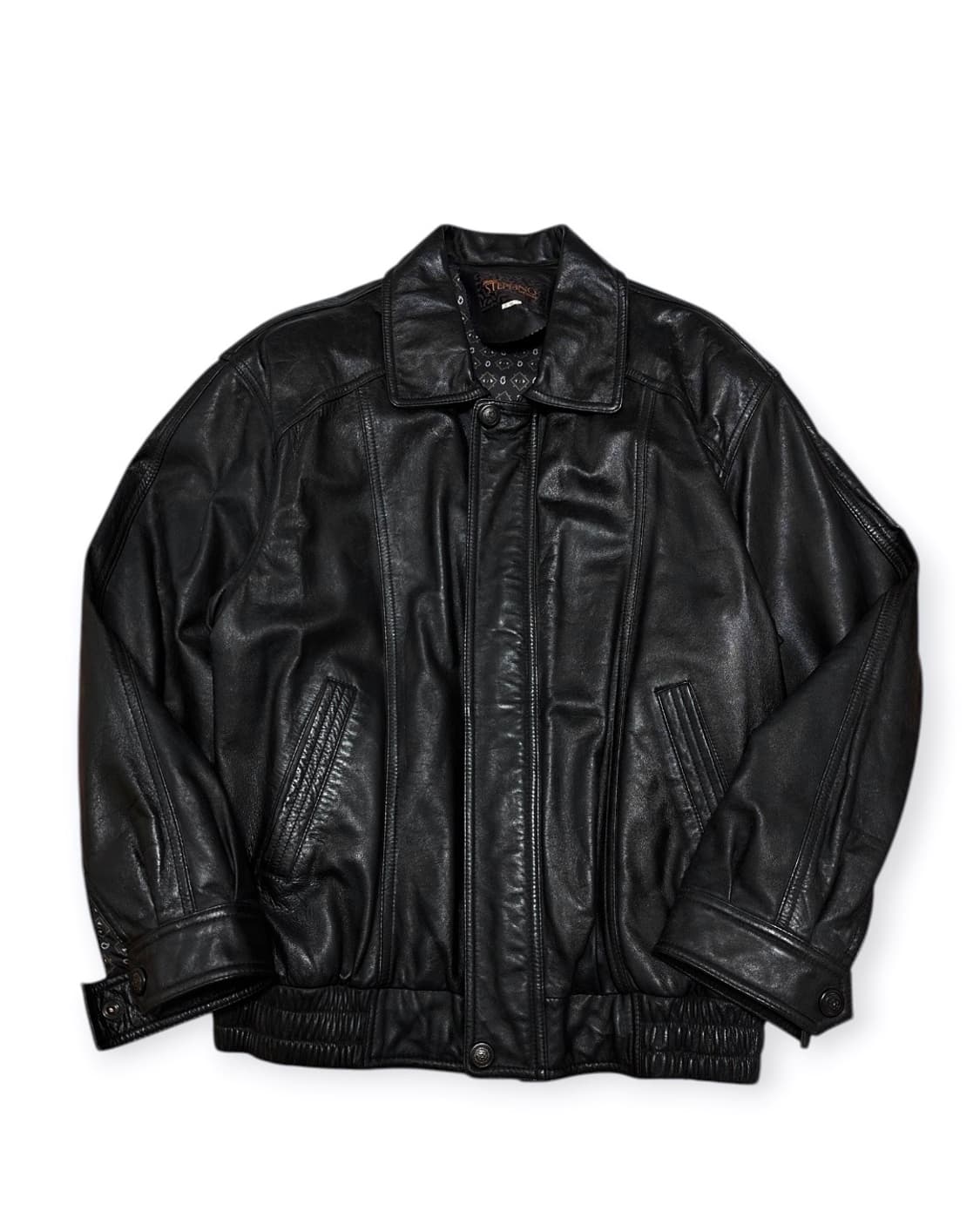 빈티지 블랙 양가죽 봄버 블루종 자켓 상품이미지1