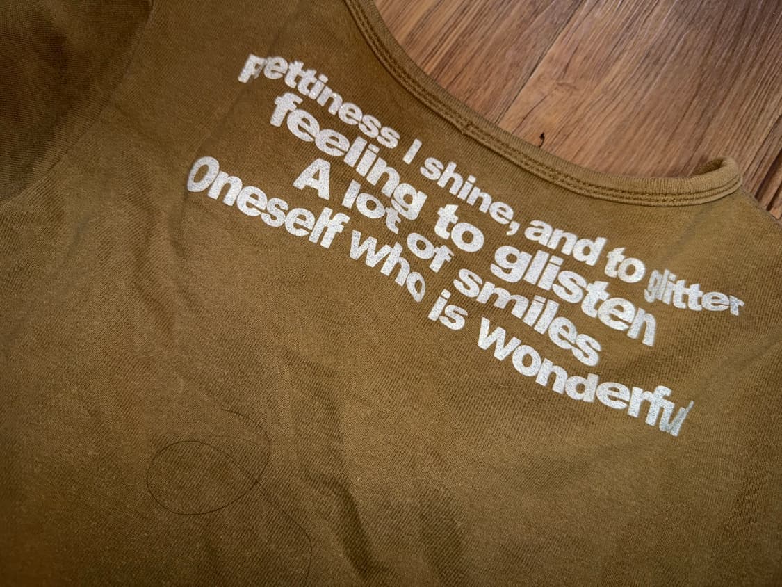 y2k 빈티지 브이넥 티셔츠 상품이미지3