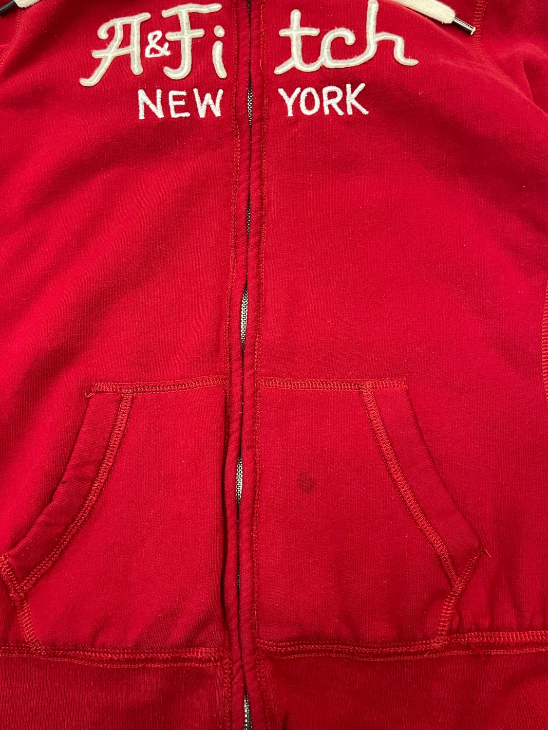 아베크롬비 양털 후드집업 레드 L #csz1863 상품이미지5