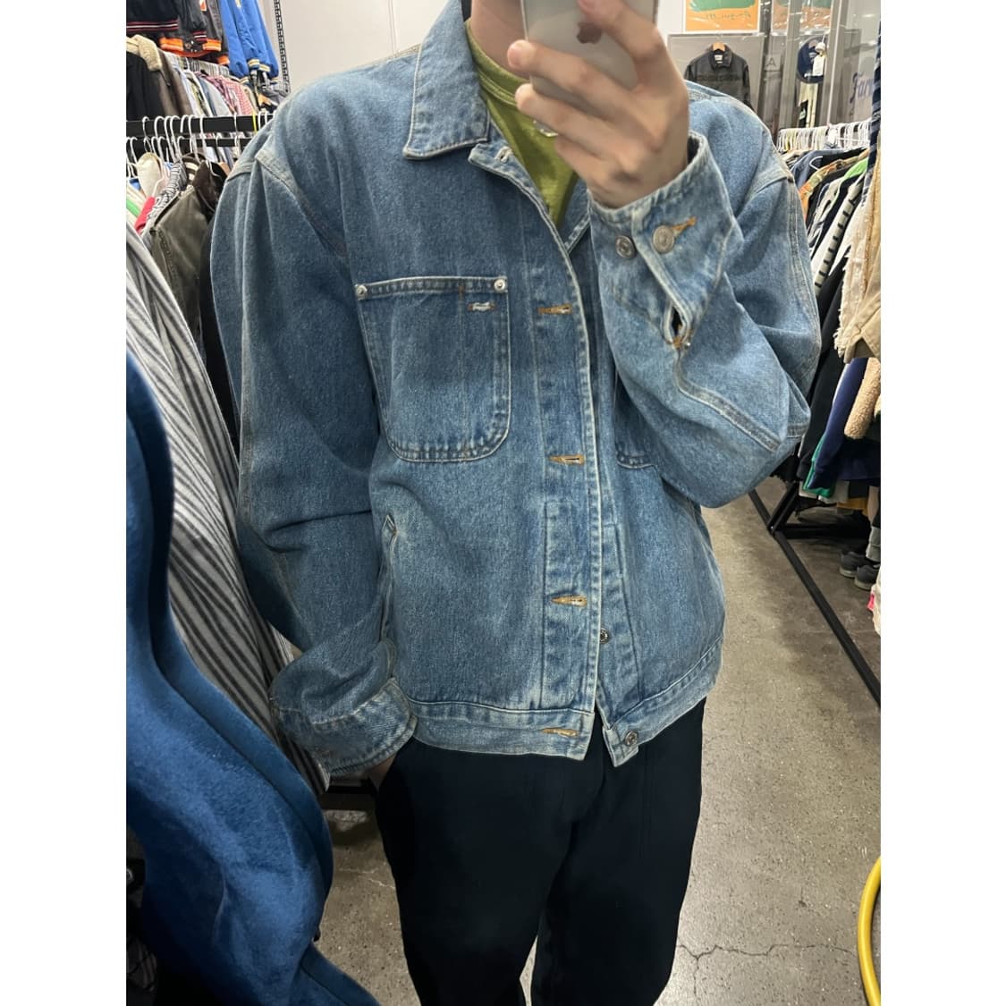 90년대 폴로랄프로렌 DUNGAREES 던가리 데님자켓 USA made 상품이미지5