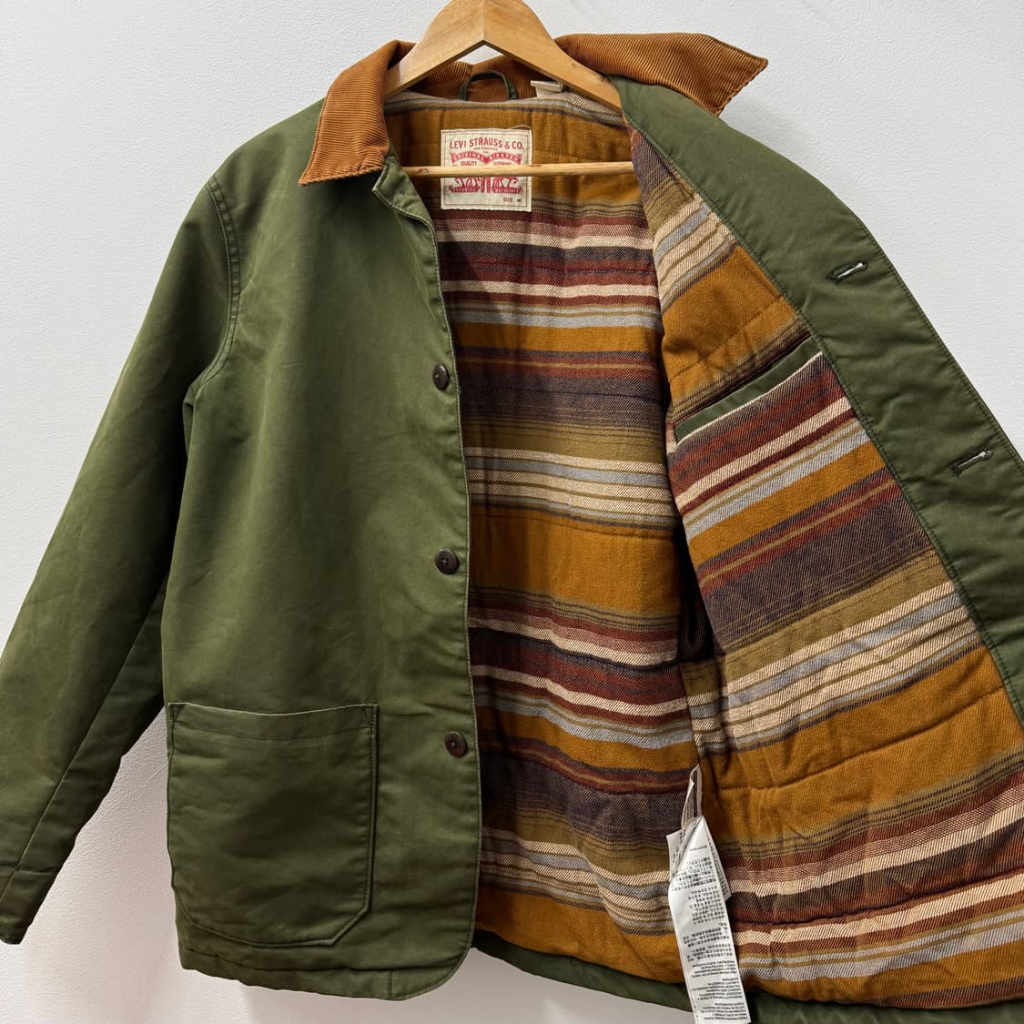 리바이스 왁스드 코튼 올리브 워크 자켓 (M) 상품이미지4