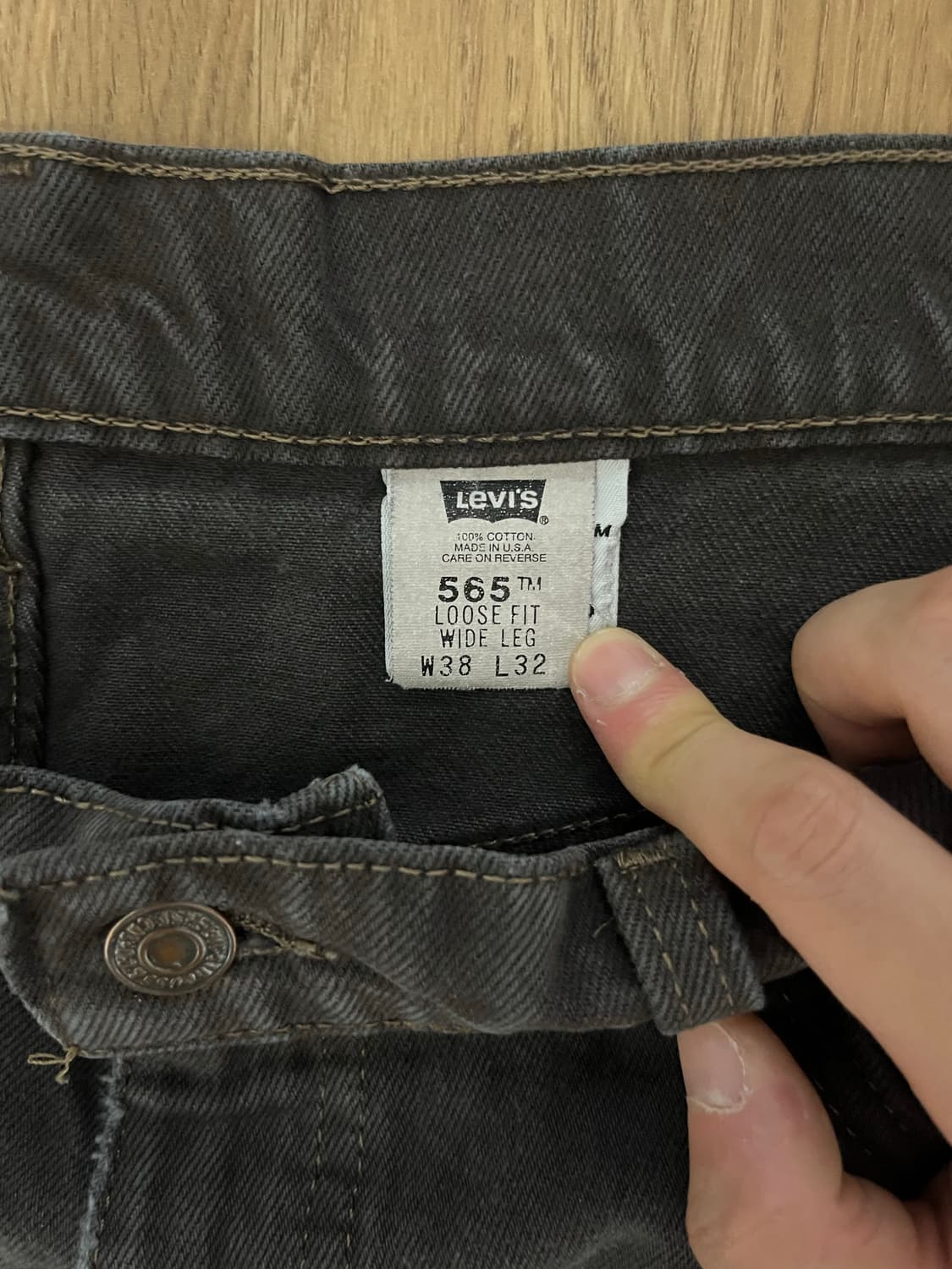 90s 빈티지 리바이스 565 다크브라운 made in usa 38 상품이미지2
