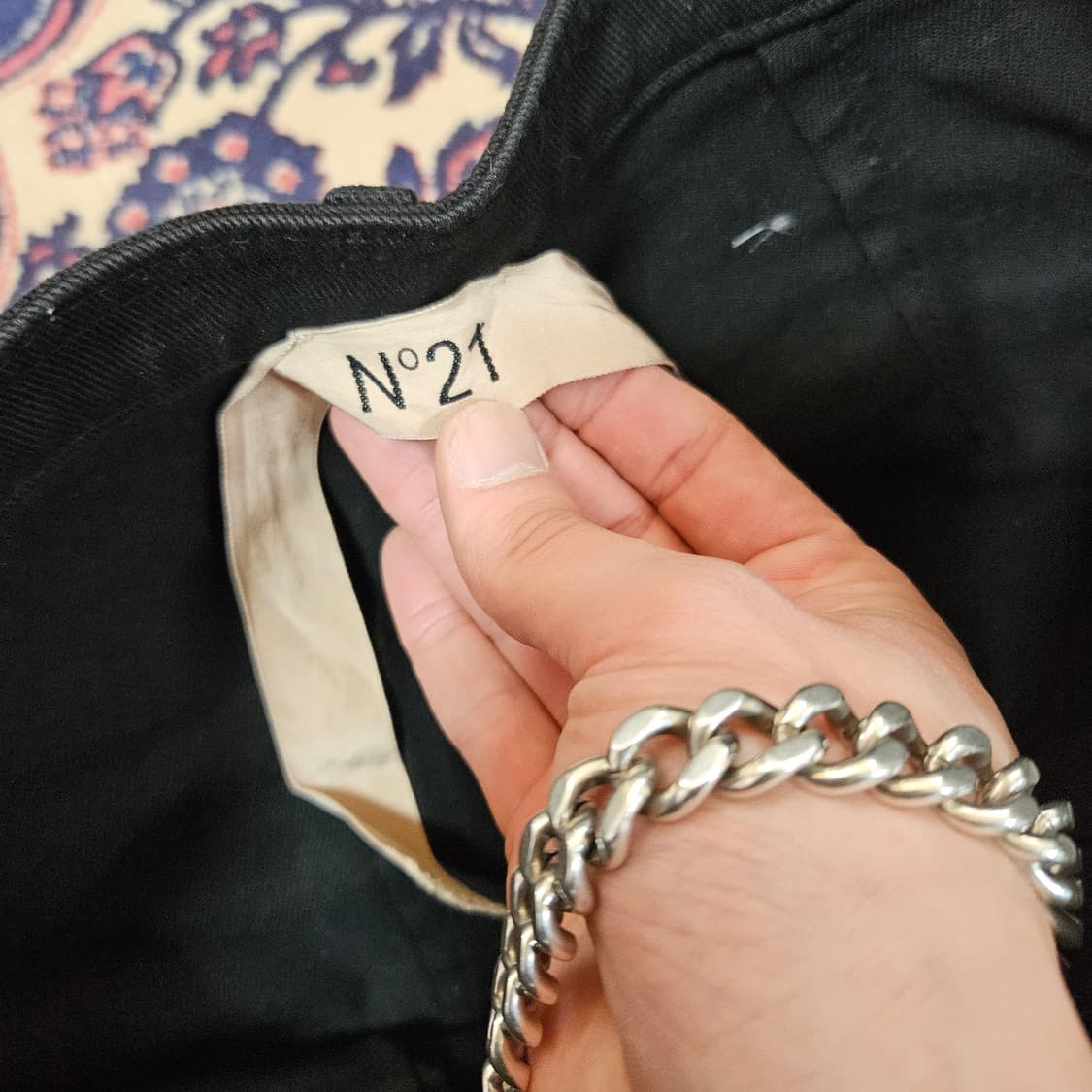 넘버투애니원(No.21) 블랙진 세미 와이드 롤업  상품이미지6