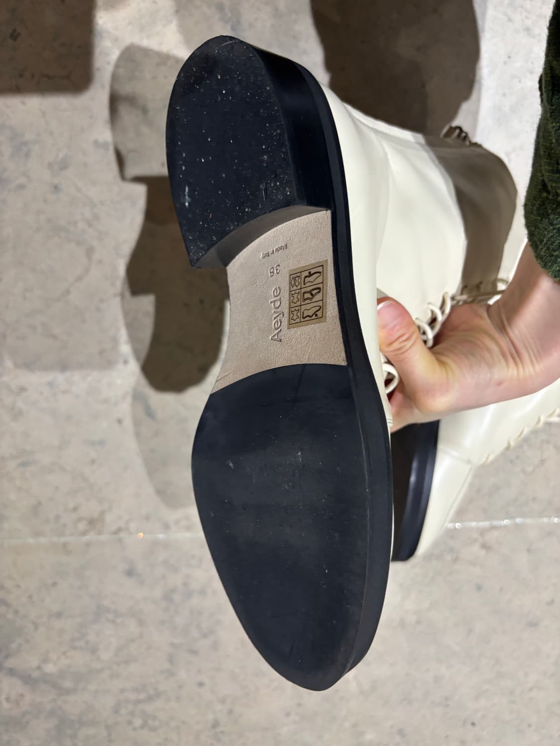 Aeyde 아이보리 레이스업 부츠 38 상품이미지4