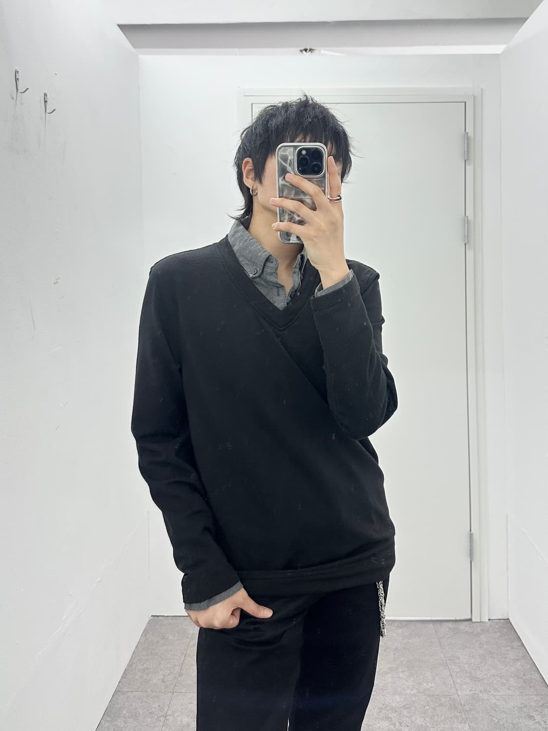 DONNAY fake layered knit shirt 상품이미지2