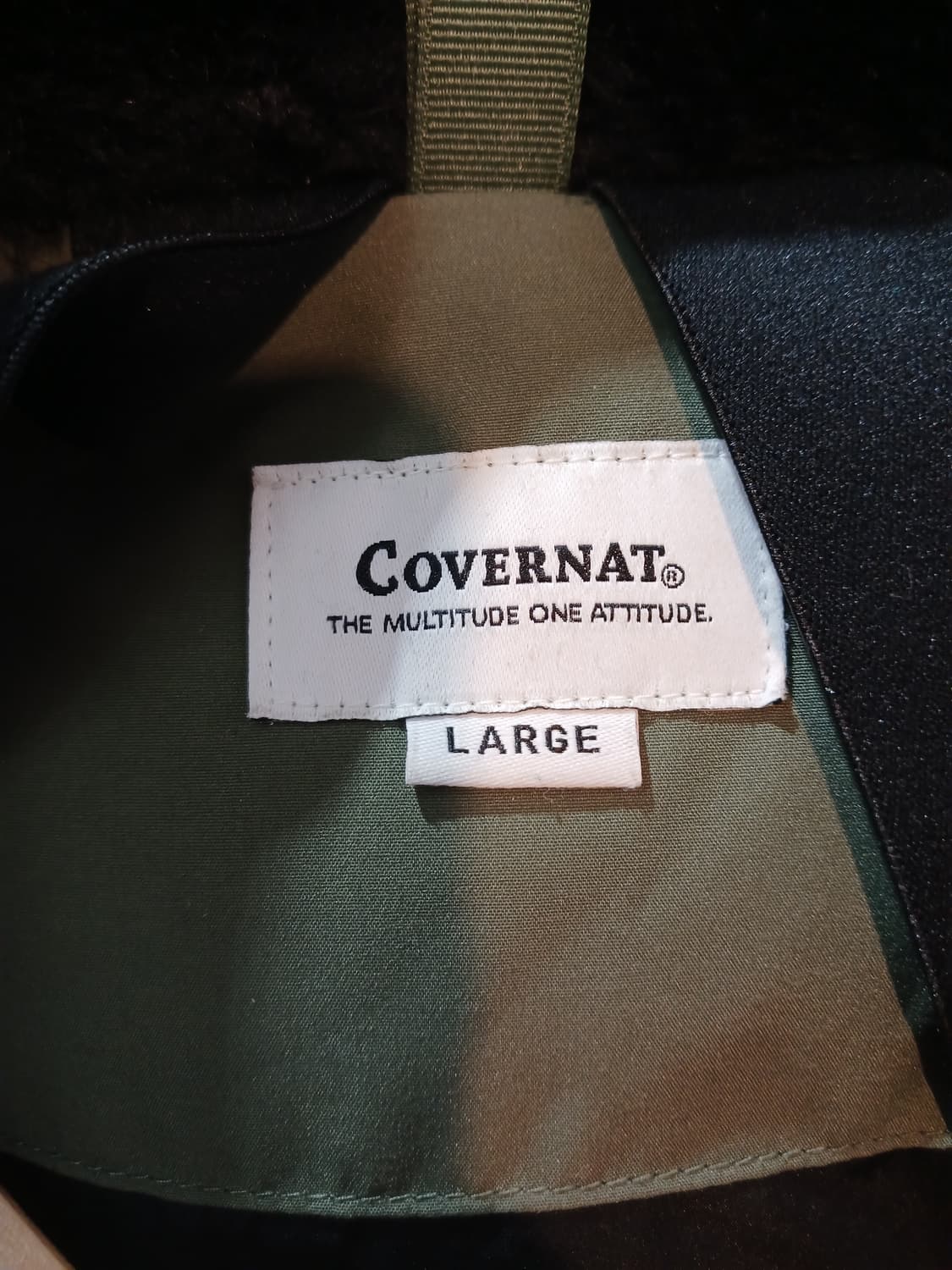 (상태굿,L,100)COVERNAT 커버낫 헤비다운패딩 카키 상품이미지8