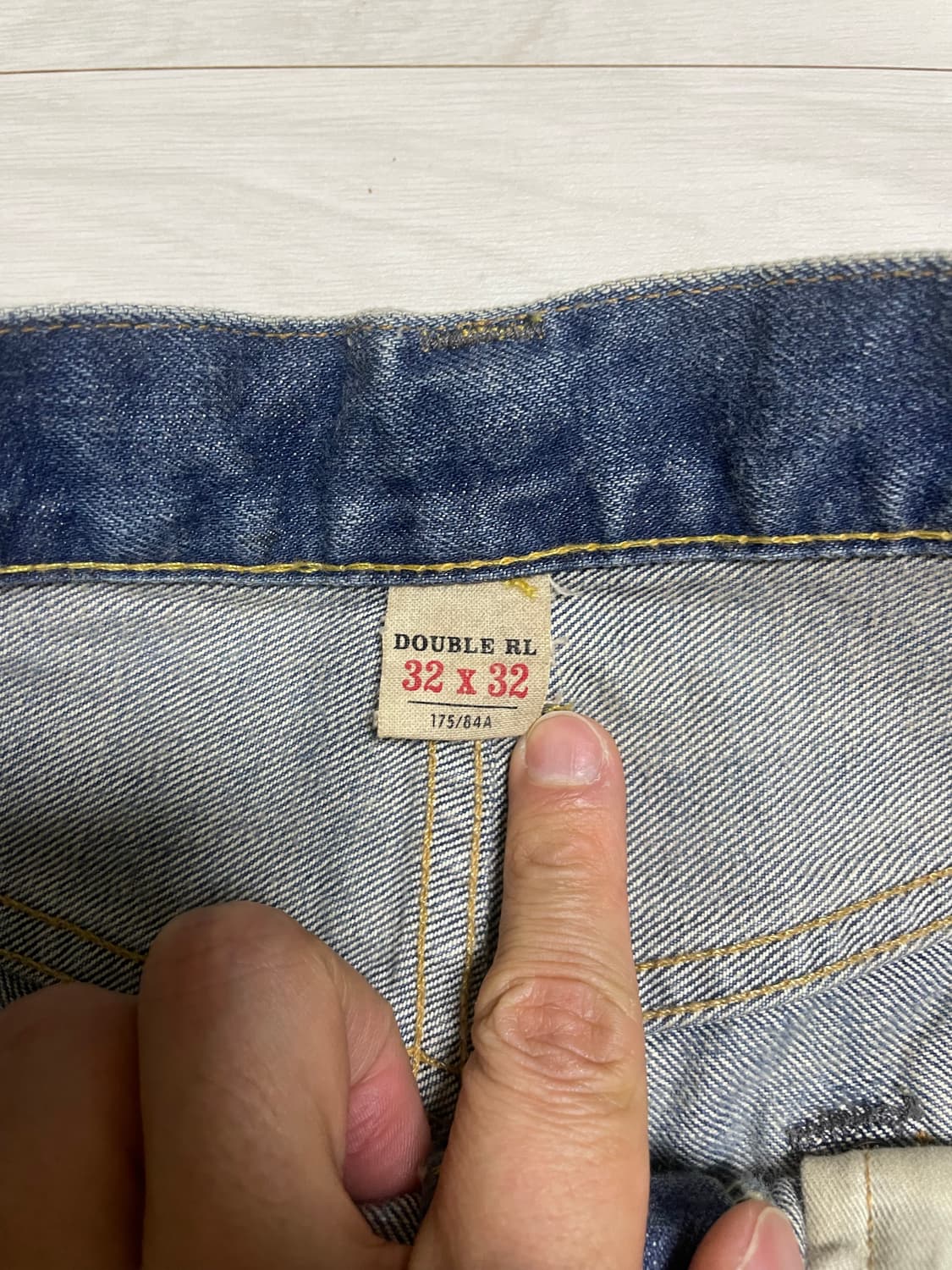 RRL 스트레이트핏 셀비지 워싱데님(32/32) 상품이미지5