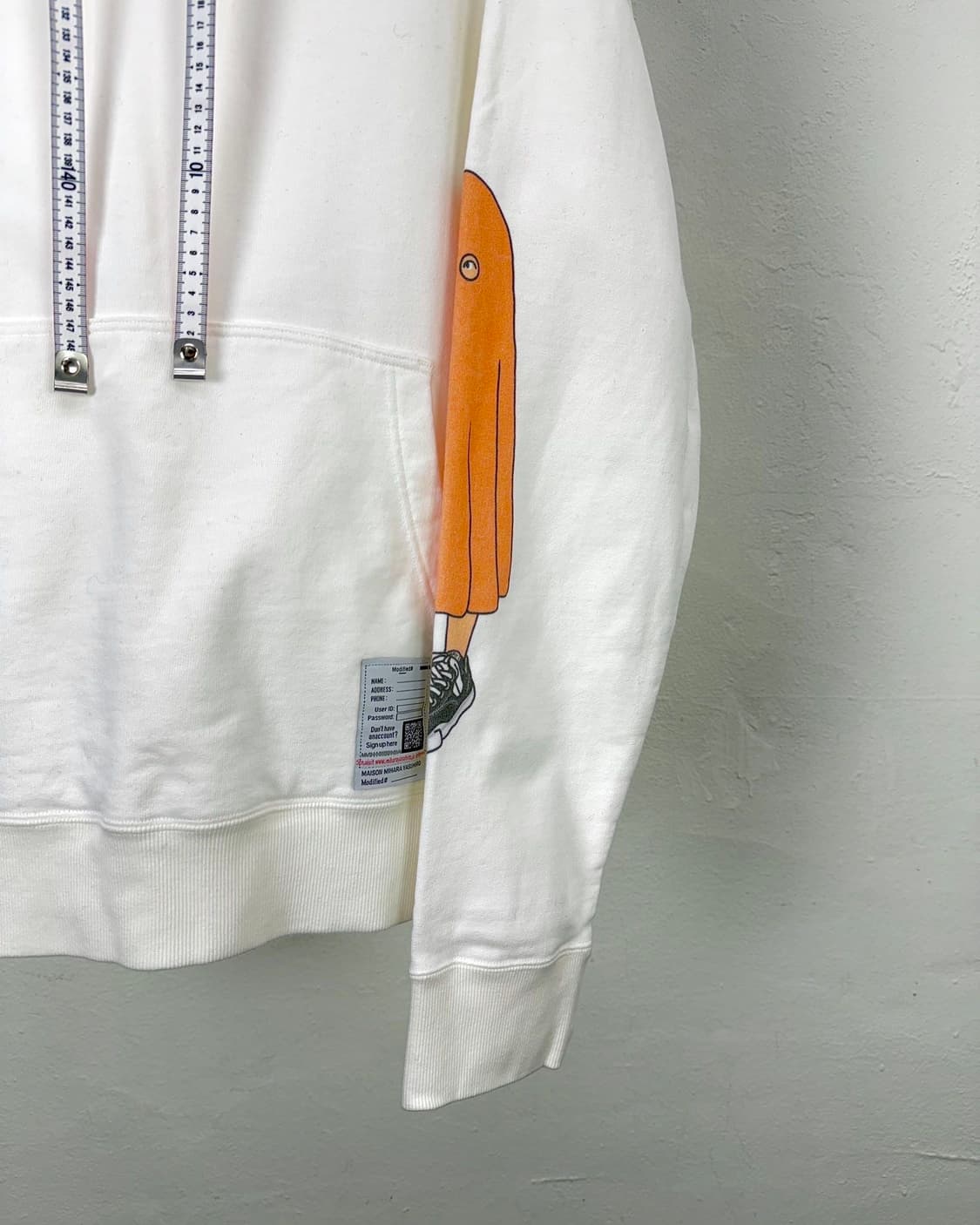 미하라 야스히로 피터슨 프린티드 후드 화이트 상품이미지5