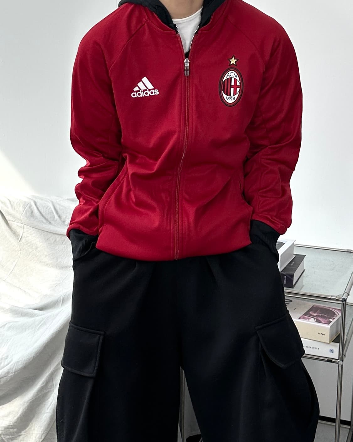 아디다스 AC 밀란 레드 트랙탑 져지 M 상품이미지1