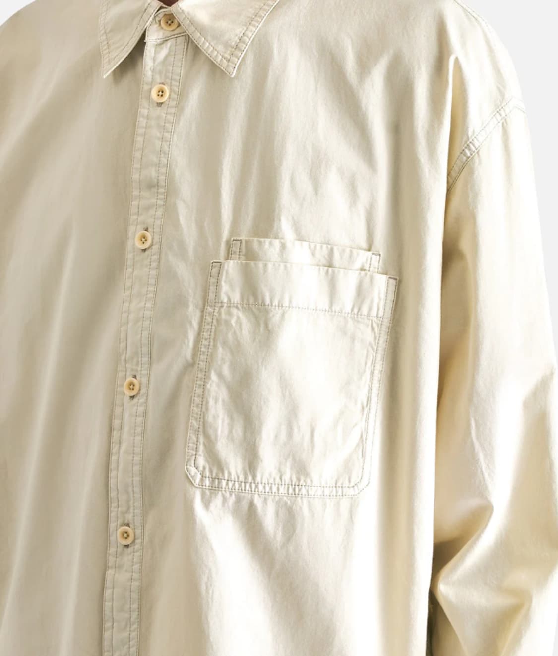 르메르 릴랙스드 워크웨어 셔츠 크림색 상품이미지1