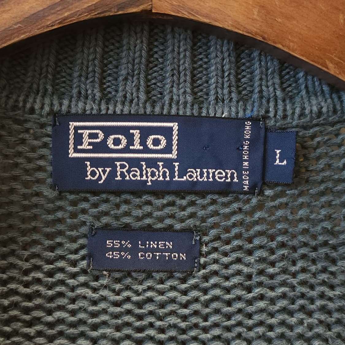 90s 폴로 니트 스키퍼 골지 니트 스웨터 코튼 니트 L 상품이미지6