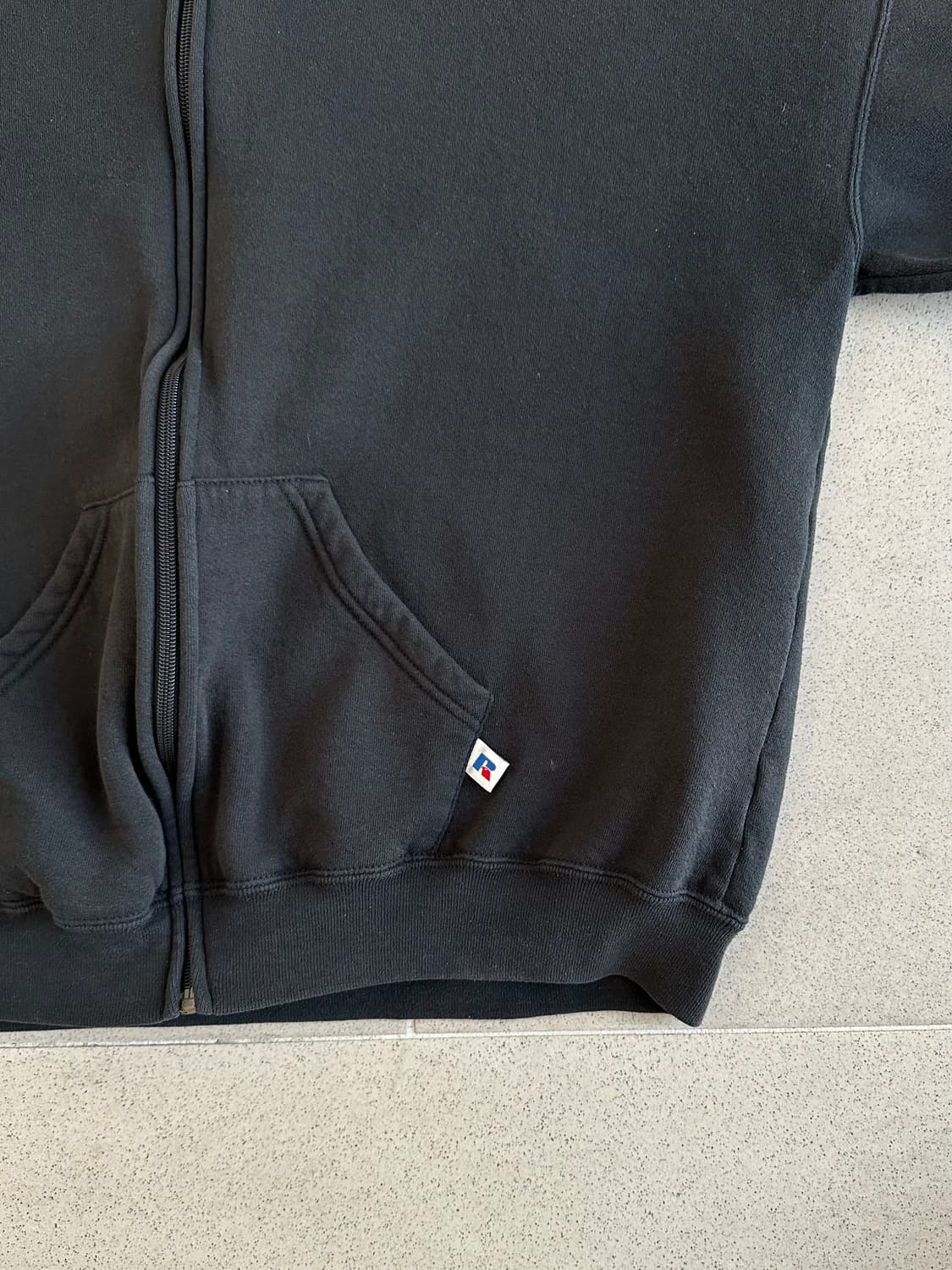 90s 빈티지 러셀 후드집업 블랙 XXL 상품이미지3