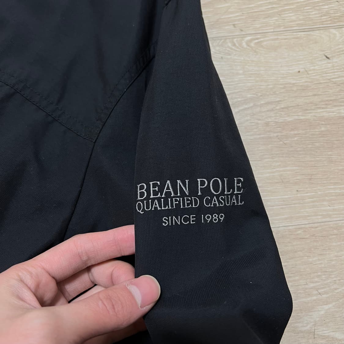 빈폴 자수 로고 스탠드넥 바람막이 자켓 [블랙] M/95 상품이미지5