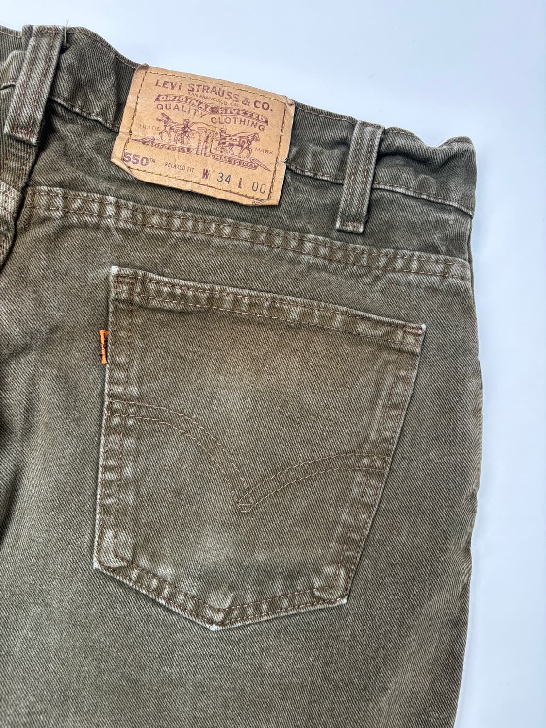 90s Levi’s 565 Shorts (olive) 상품이미지5