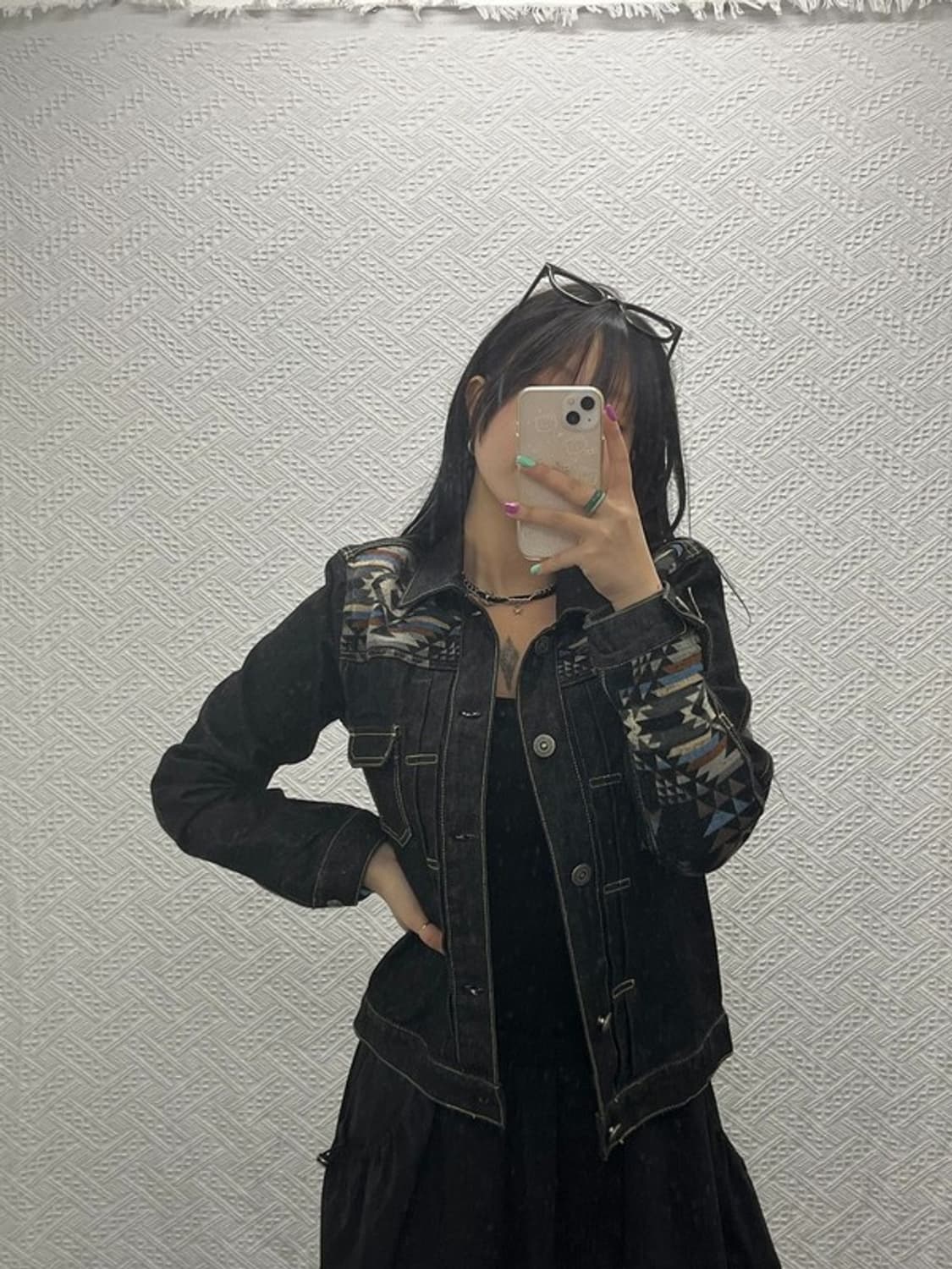 빈티지 올드스쿨 에스닉 트러커 데님 청자켓 M C06664 상품이미지1