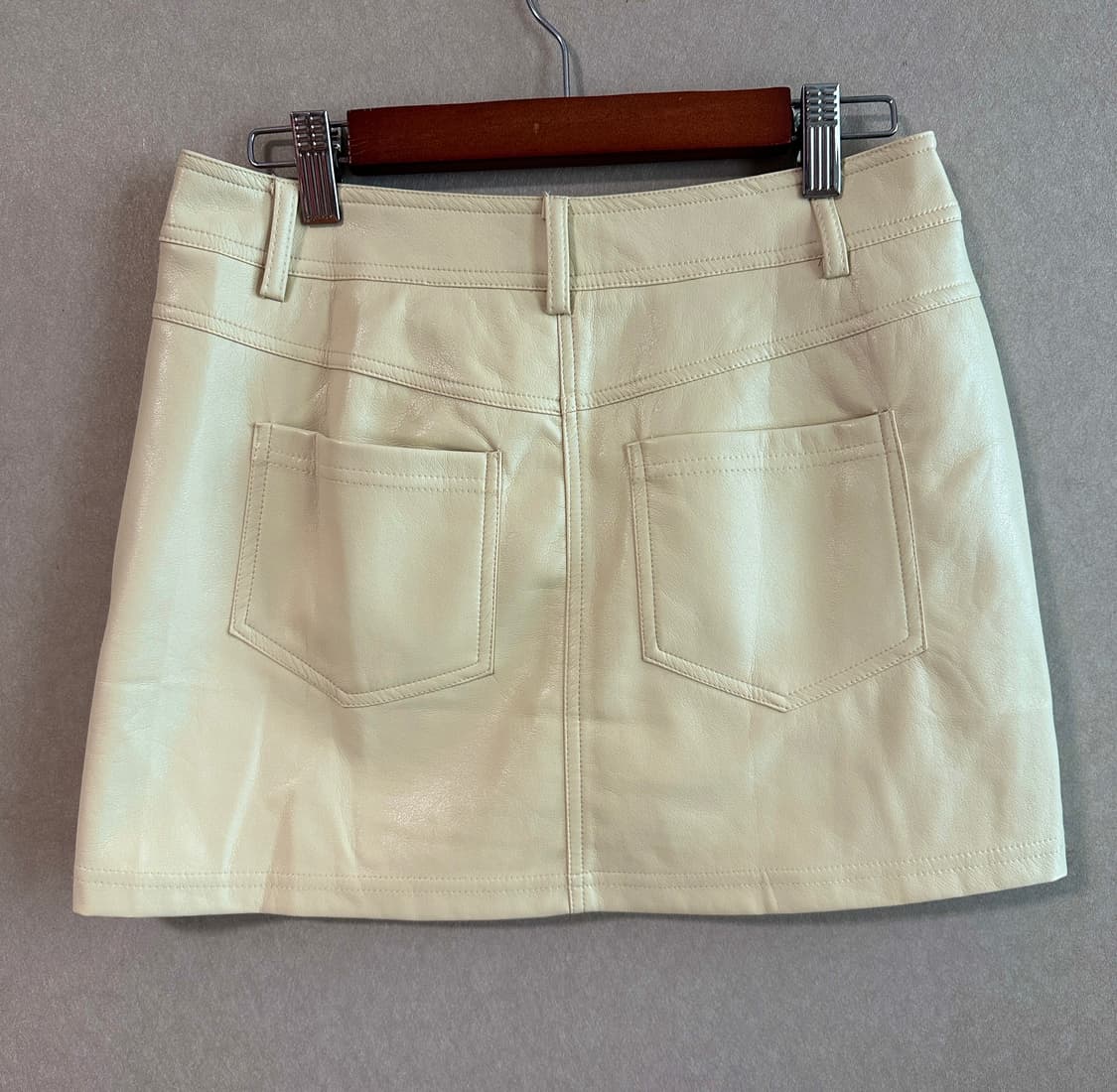 Missguided 버터옐로 가죽스커트 XS 상품이미지4