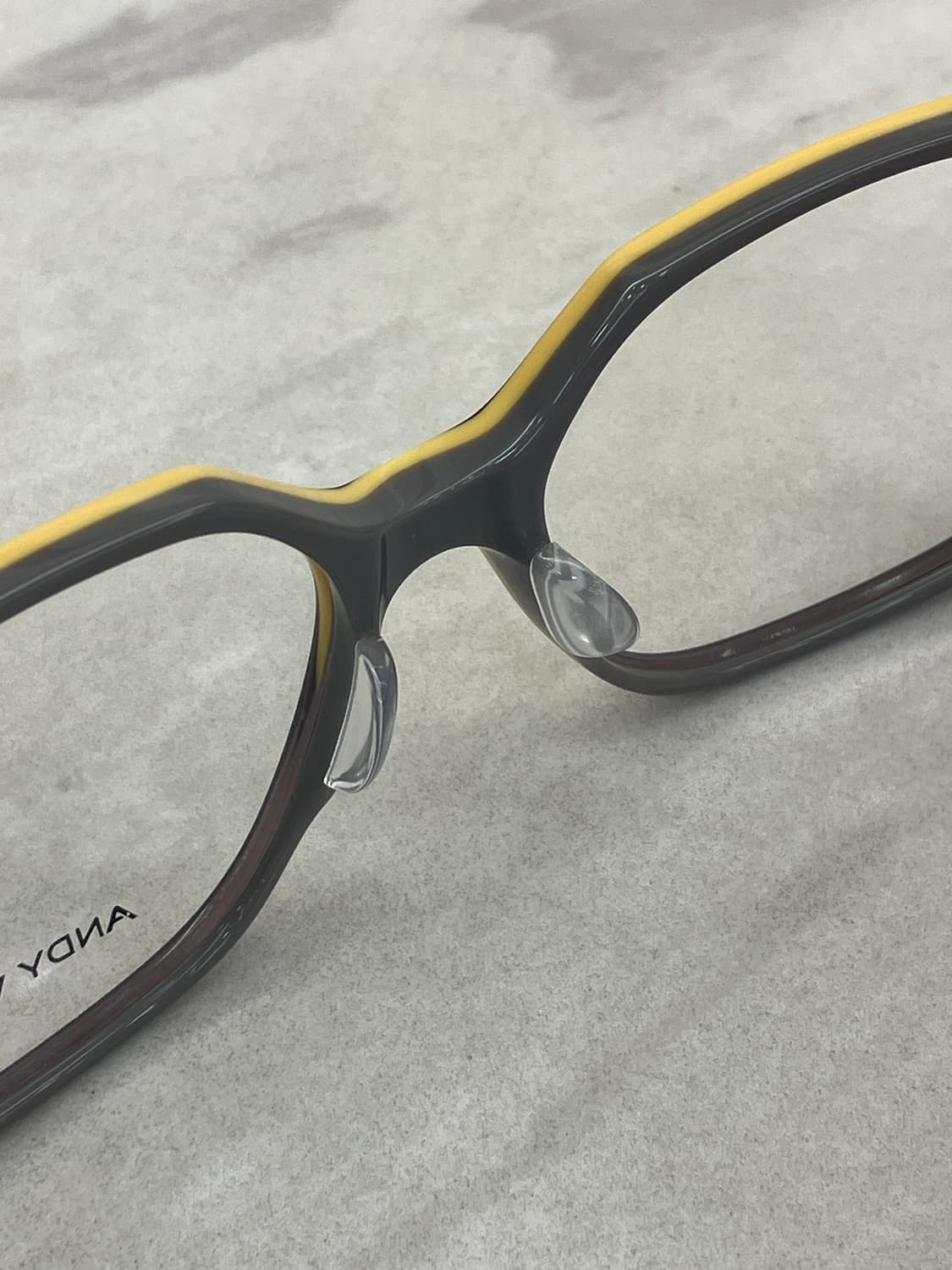 앤디 울프 Andy wolf 앤틱 모카옐로우 스퀘어 뿔테 안경 상품이미지3