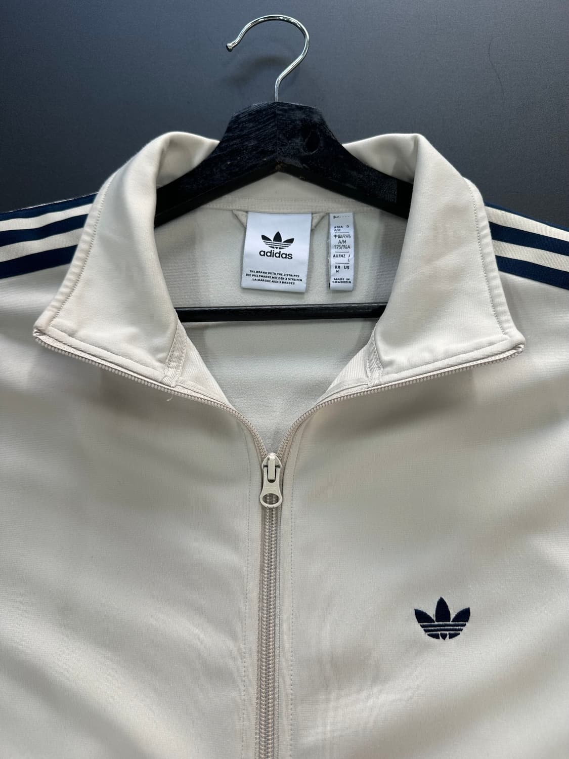 아디다스 베켄바우어 투웨이 트랙탑 져지 베이지네이비  상품이미지6